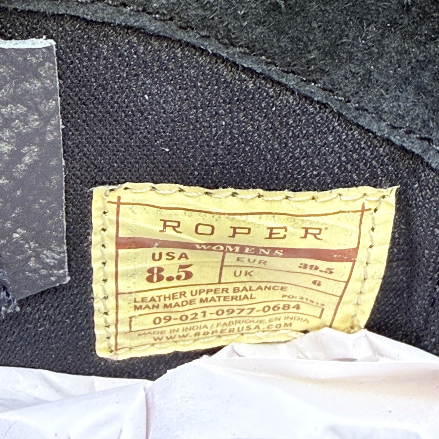 Roper Women - Size 8.5 - Black Distressed Ankle Boots