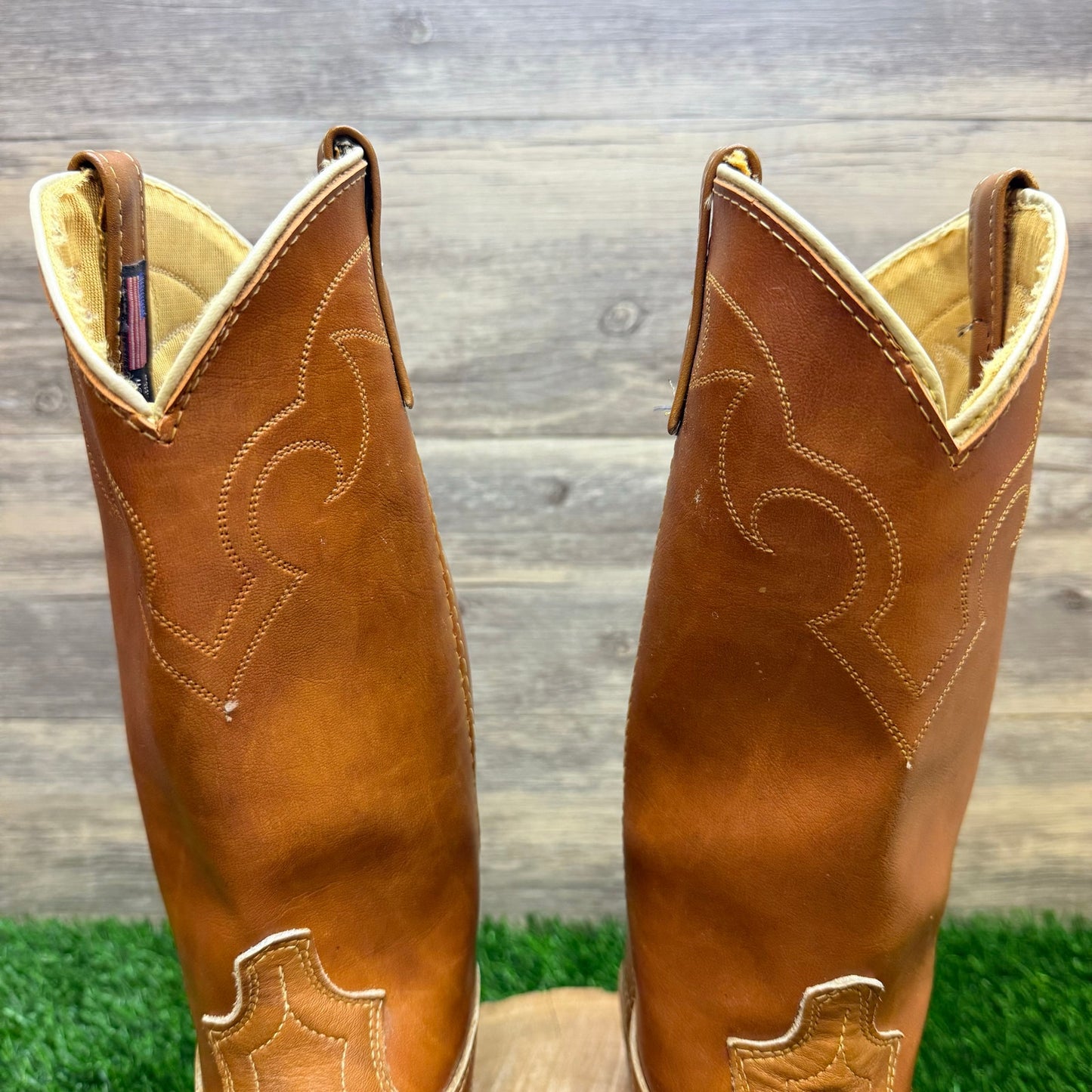 Acme Men - Size 7.5D - Tan Dingo Cowboy Boots 5907