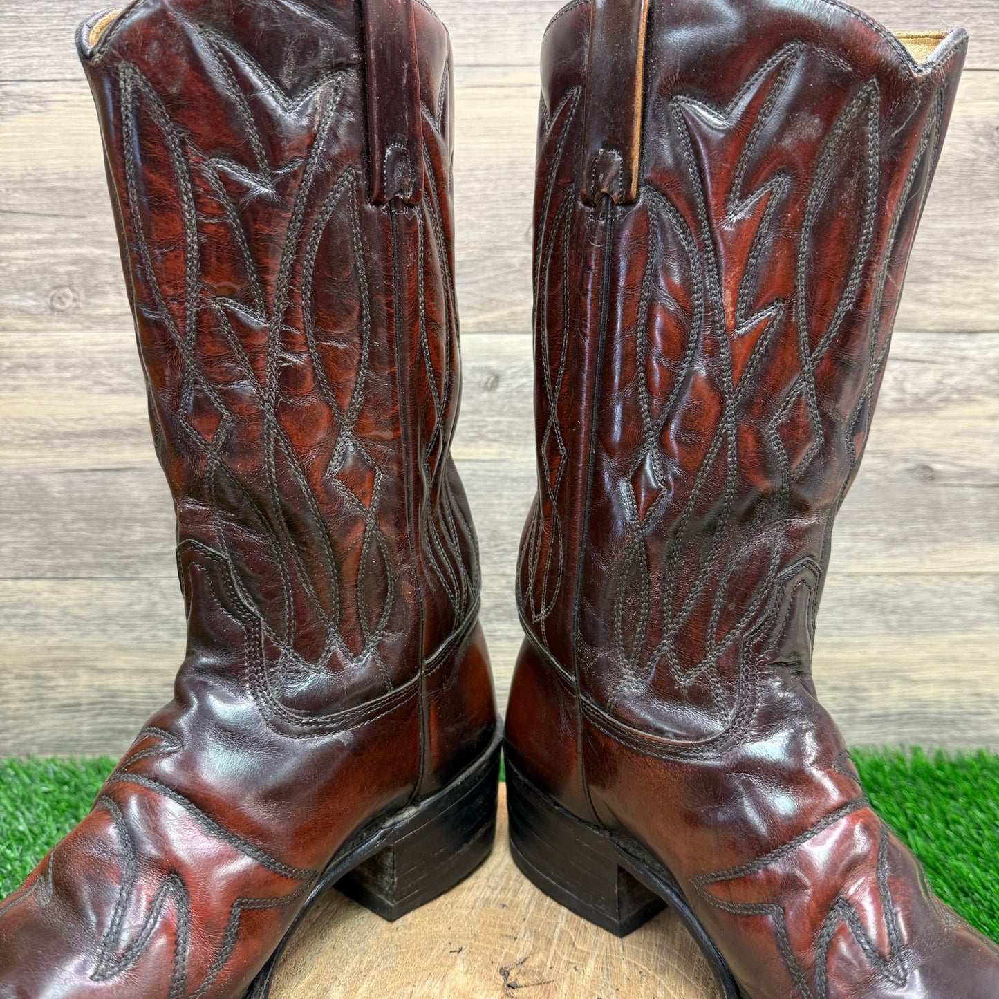 Durango West Men - Size 9D - Vintage Dark Brown Cowboy Boots 10825