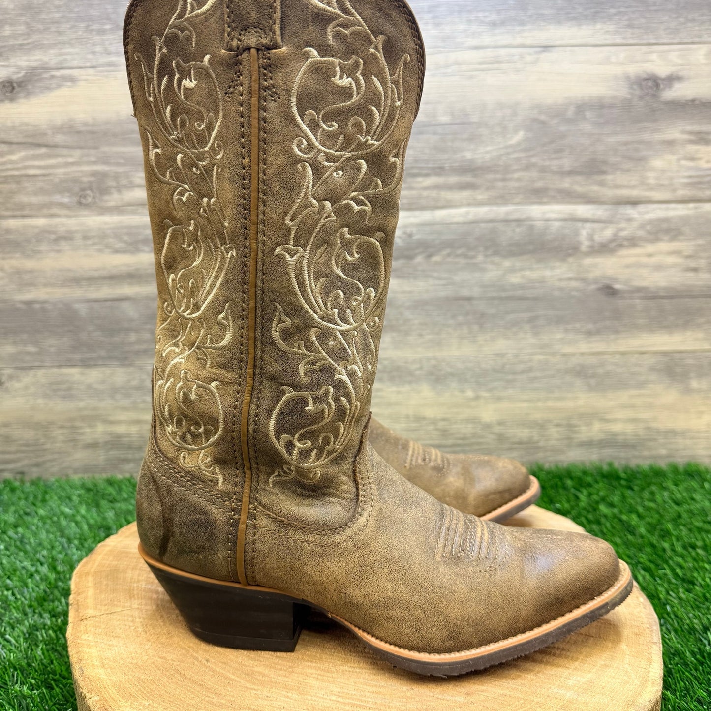 Twisted X Women - Size 5.5B - Bomber Brown Stitched Cowboy Boots WWT0025