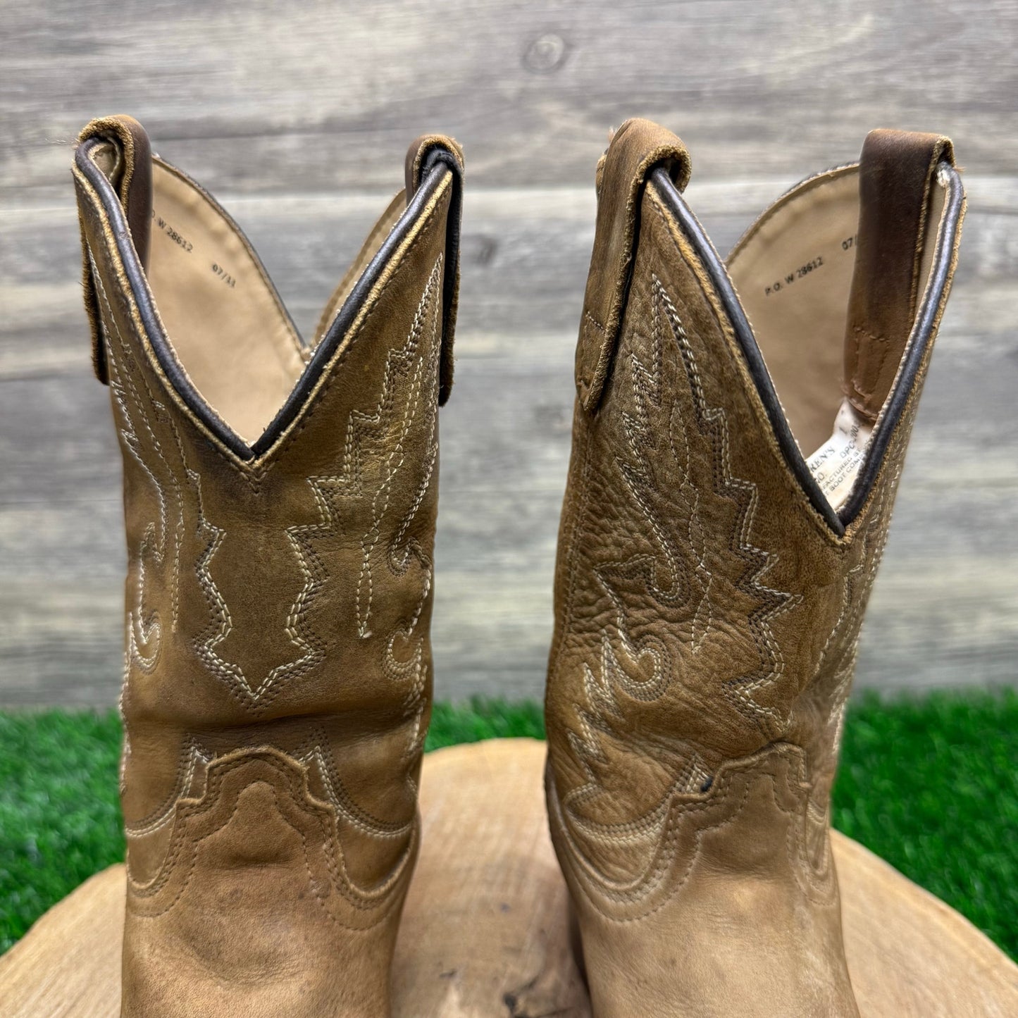 Dan Post Youth - Size 1 - Tan Cowboy Boots DPC2003