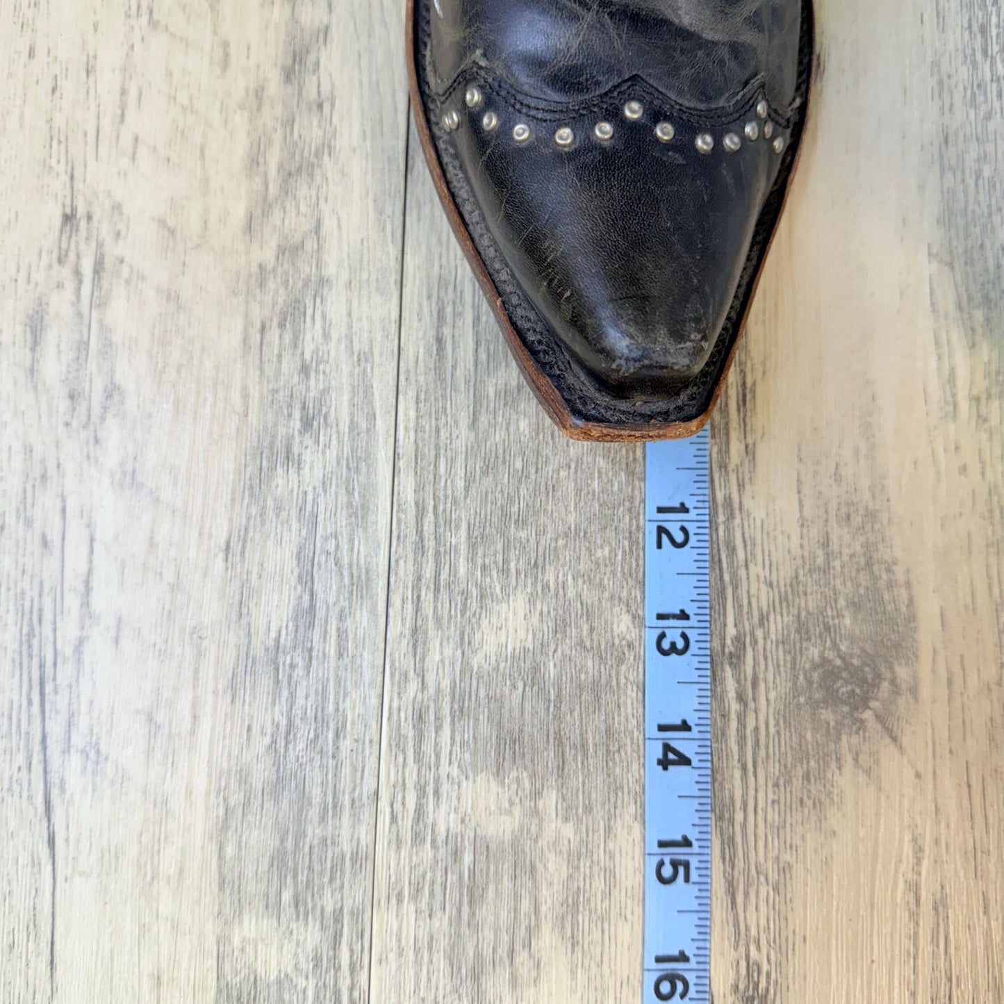 Lucchese Women - Size 9B - Black Challenger Distressed Cowboy Boots M5701