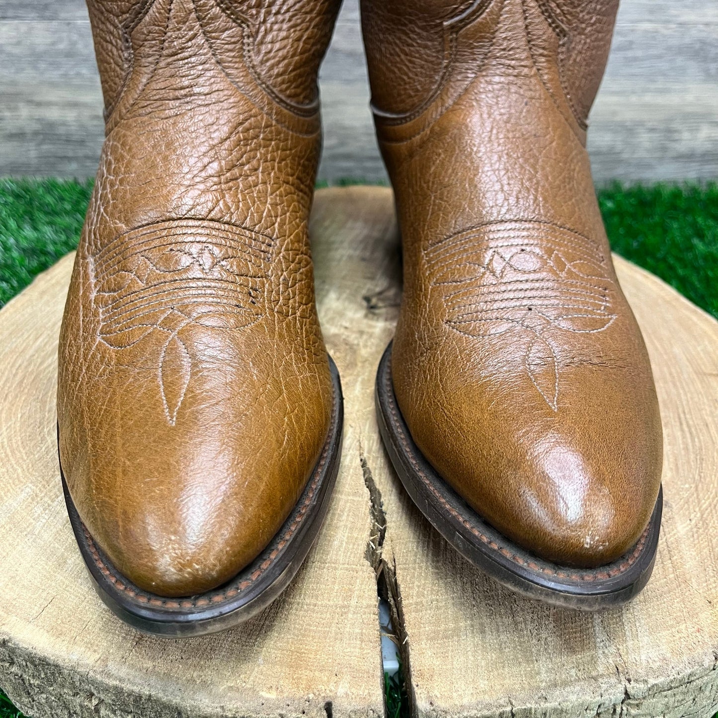 Laredo Men - Size 10.5D - Tan Soft Leather Cowboy Boots Style 6854