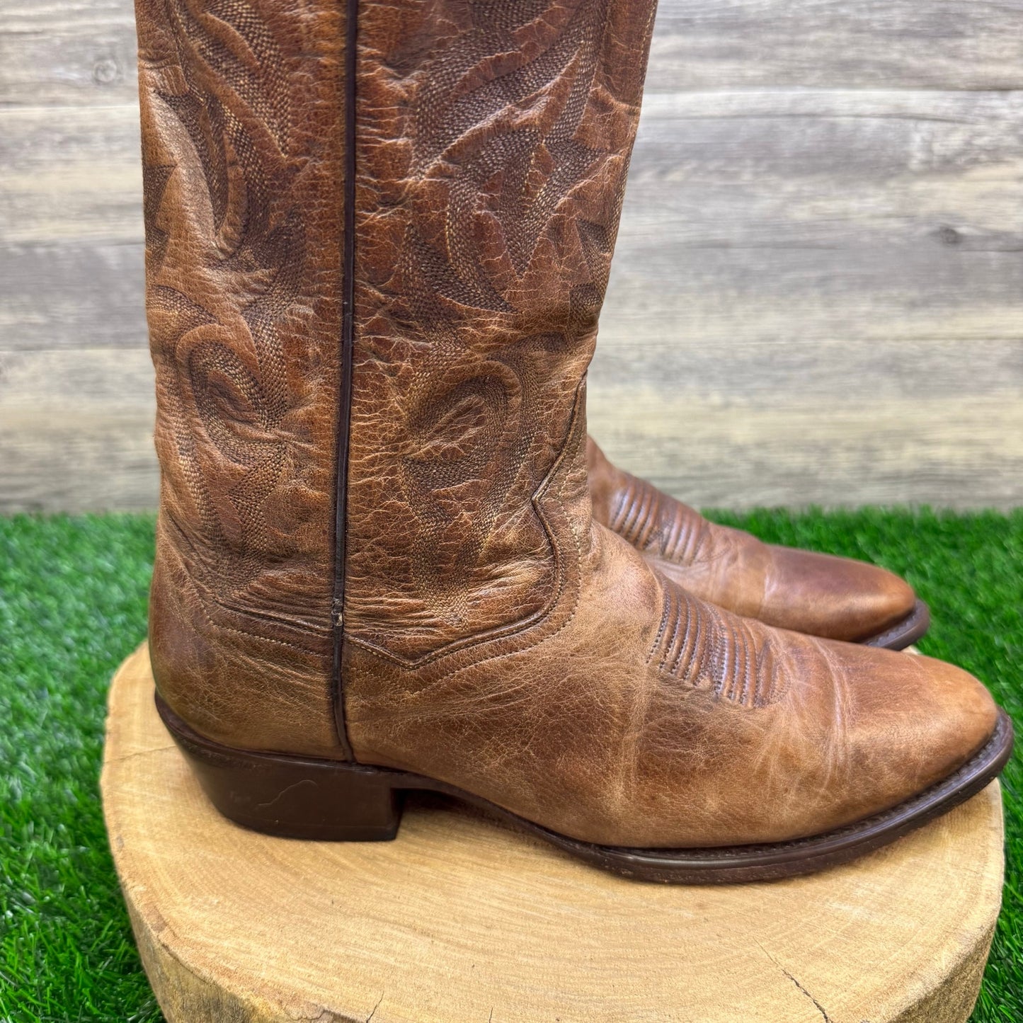 Dan Post Men - Size 8R - Tan Cowboy Boots Style DP2209