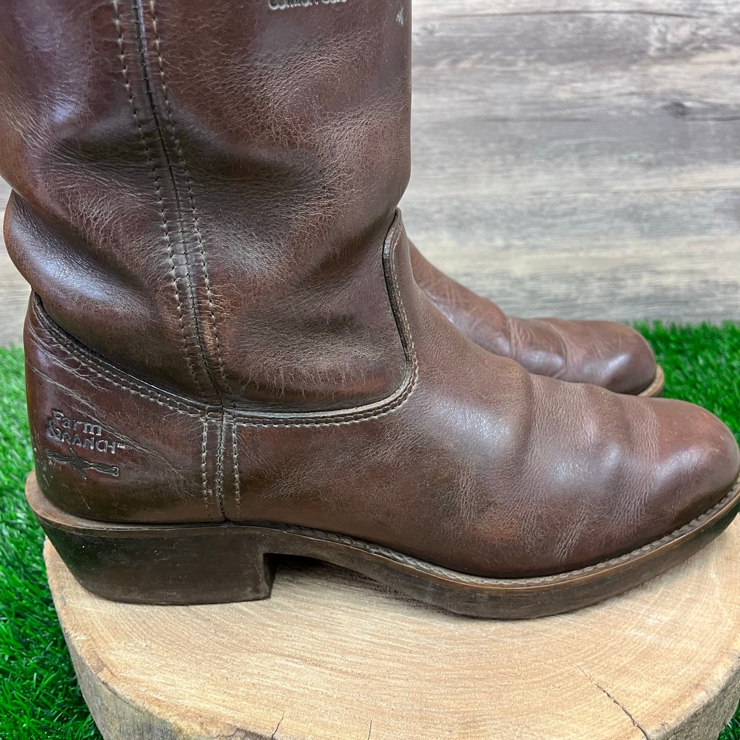 Georgia Boot Men - Size 10.5W - Brown Pull On Cowboy Boots Style G5744