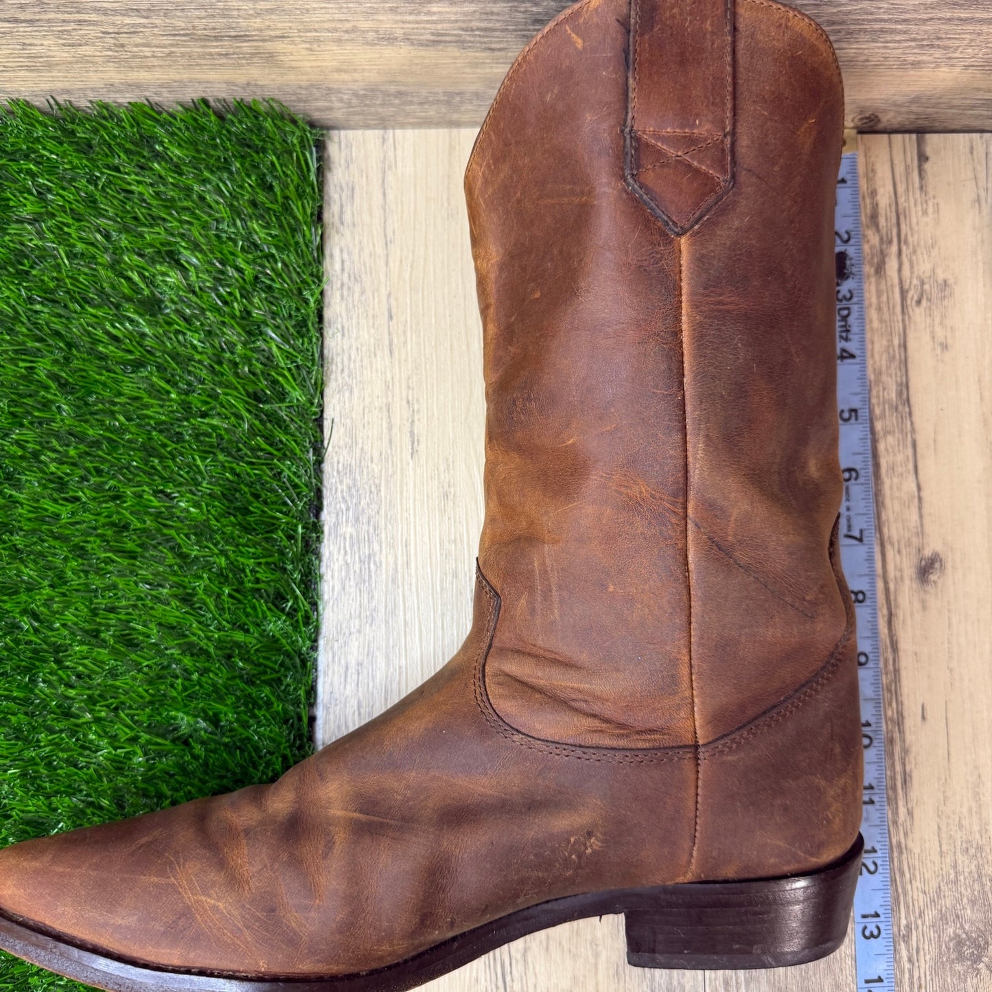 Zodiac Men - Size 9.5M - Vintage Brown Western Cowboy Boots Style 9603