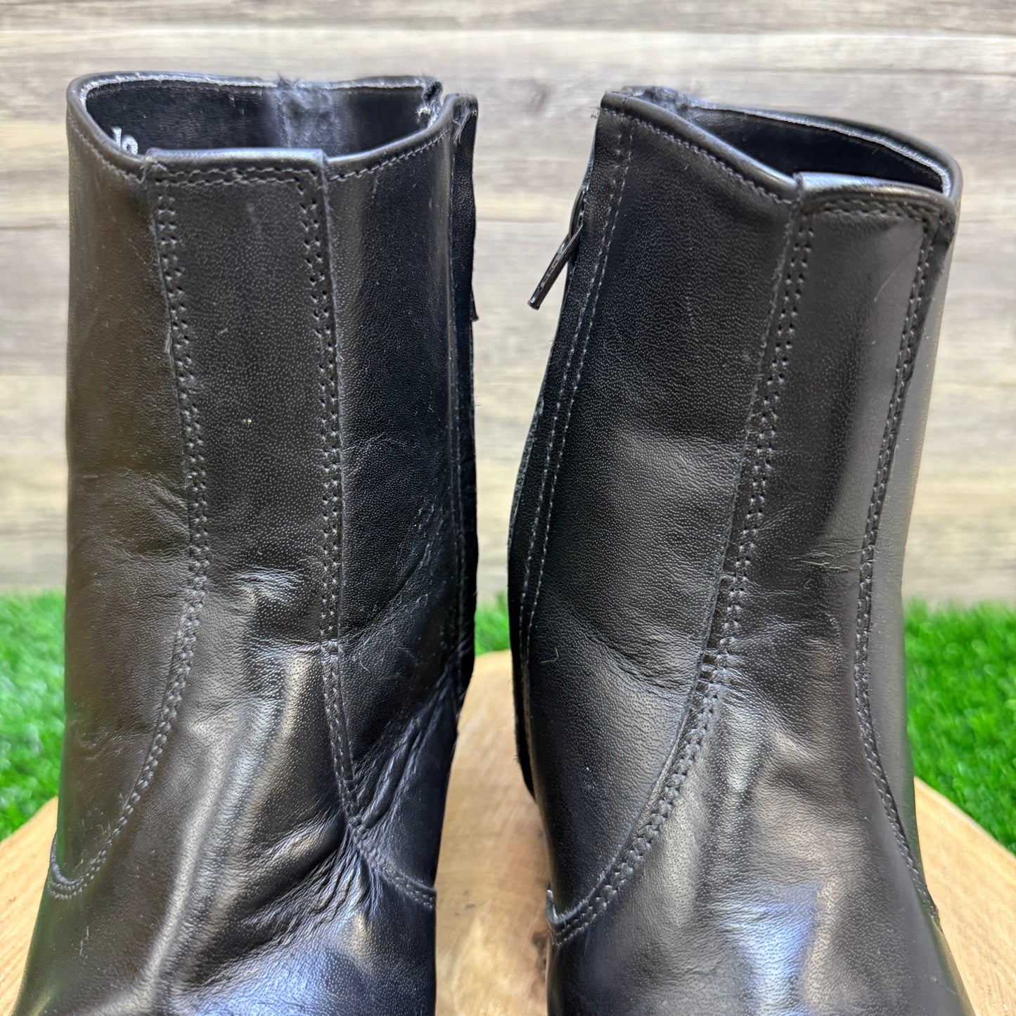 Laredo Men - Size 11D - Black Ankle Zipper Square Toe Boots Style 5720