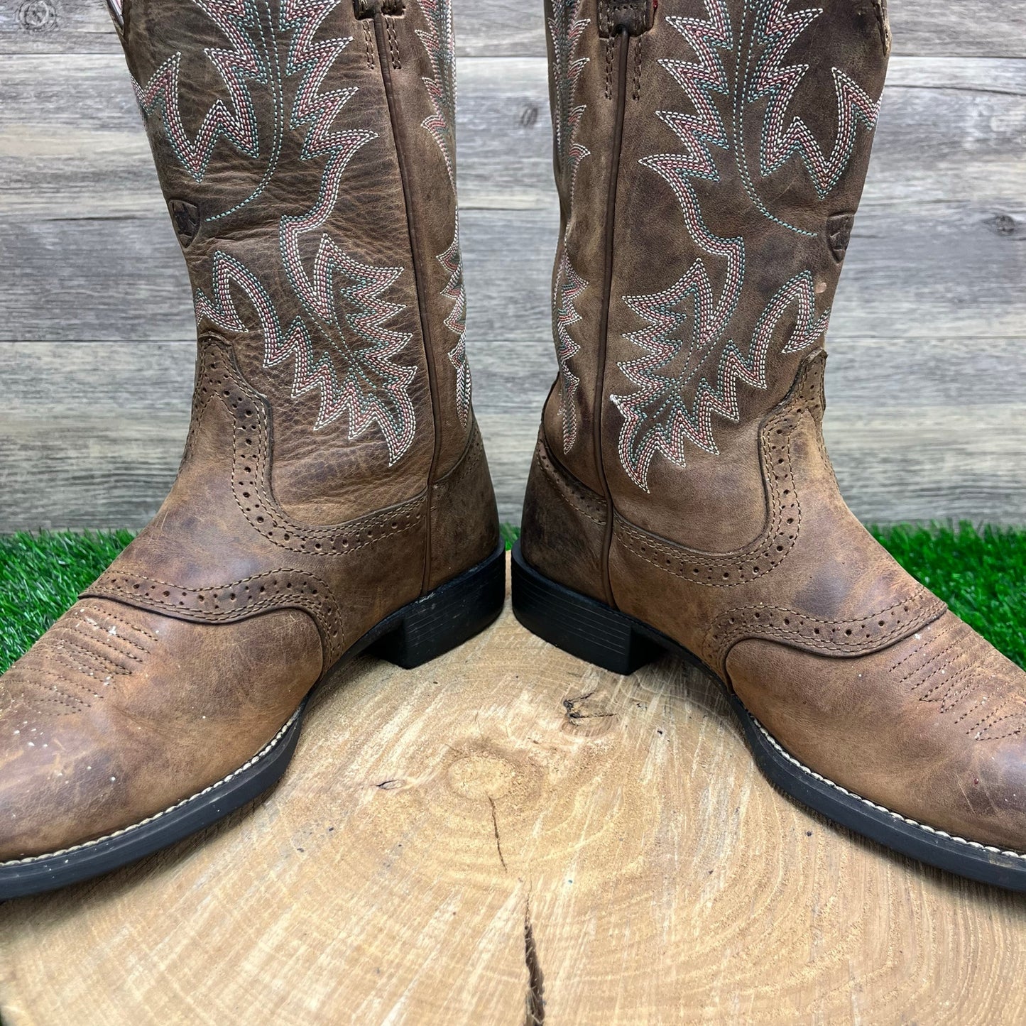 Ariat Women - Size 7B - Brown/Pink Cowboy Boots Style 10001605
