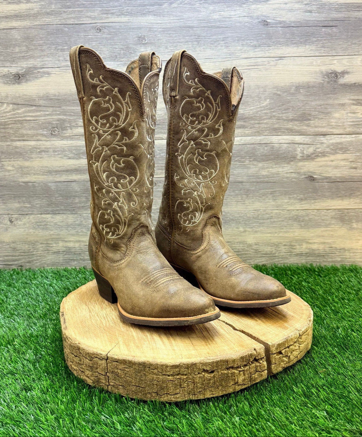 Twisted X Women - Size 5.5B - Bomber Brown Stitched Cowboy Boots WWT0025