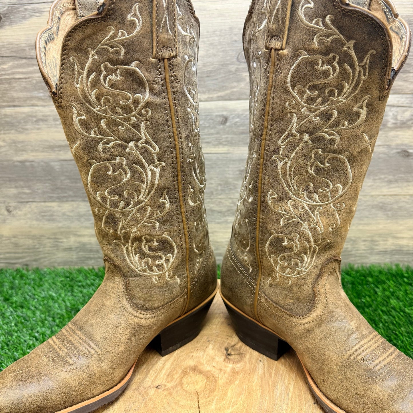 Twisted X Women - Size 5.5B - Bomber Brown Stitched Cowboy Boots WWT0025