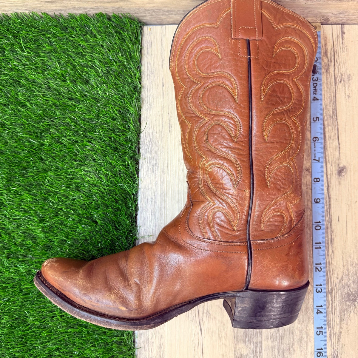 Unknown Men - Size 9D - Vintage Brown Western Cowboy Boots 78212