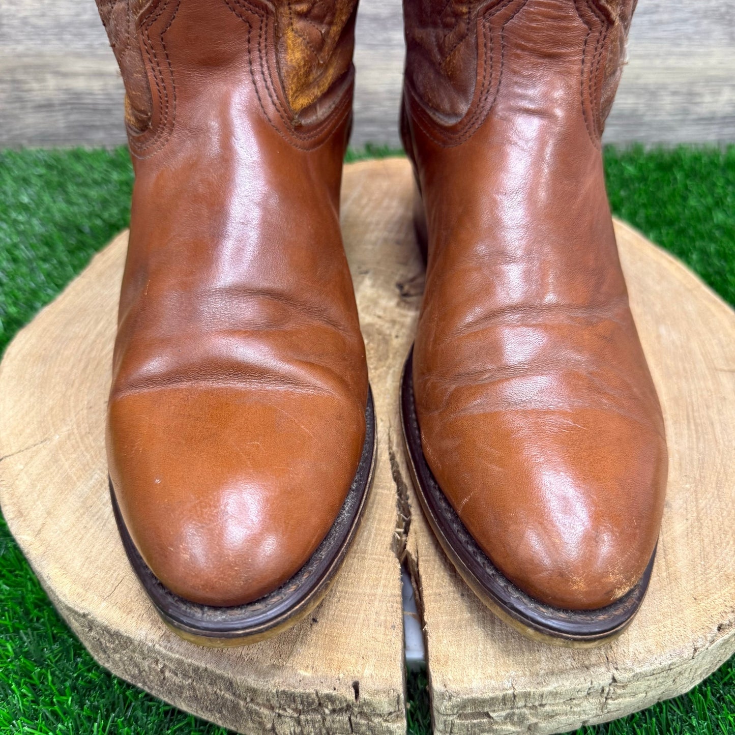 Acme Men - Size 11D - Vintage Brown Cowboy Boots Style 5945