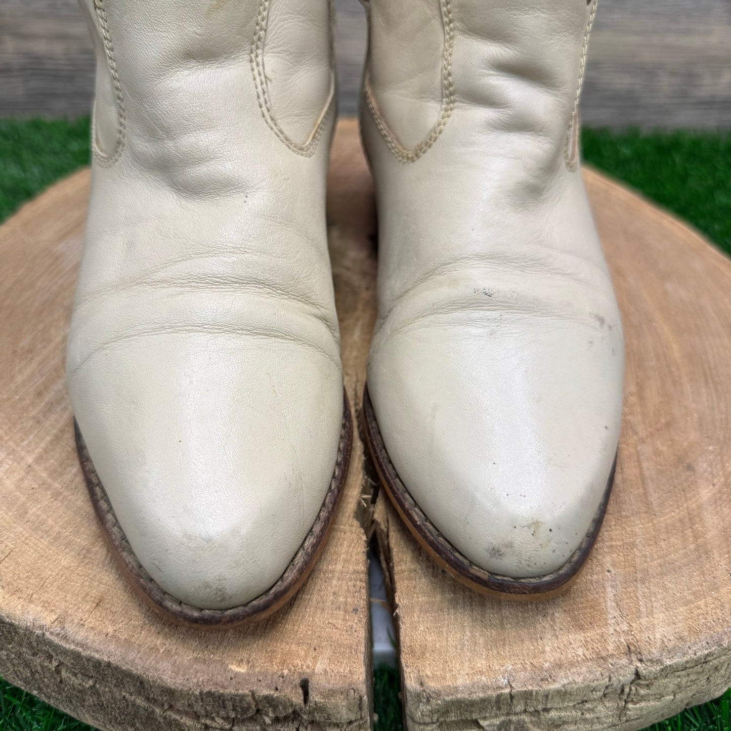 West 31st Women - Size 9 - Vintage Bone Studded Ankle Boots