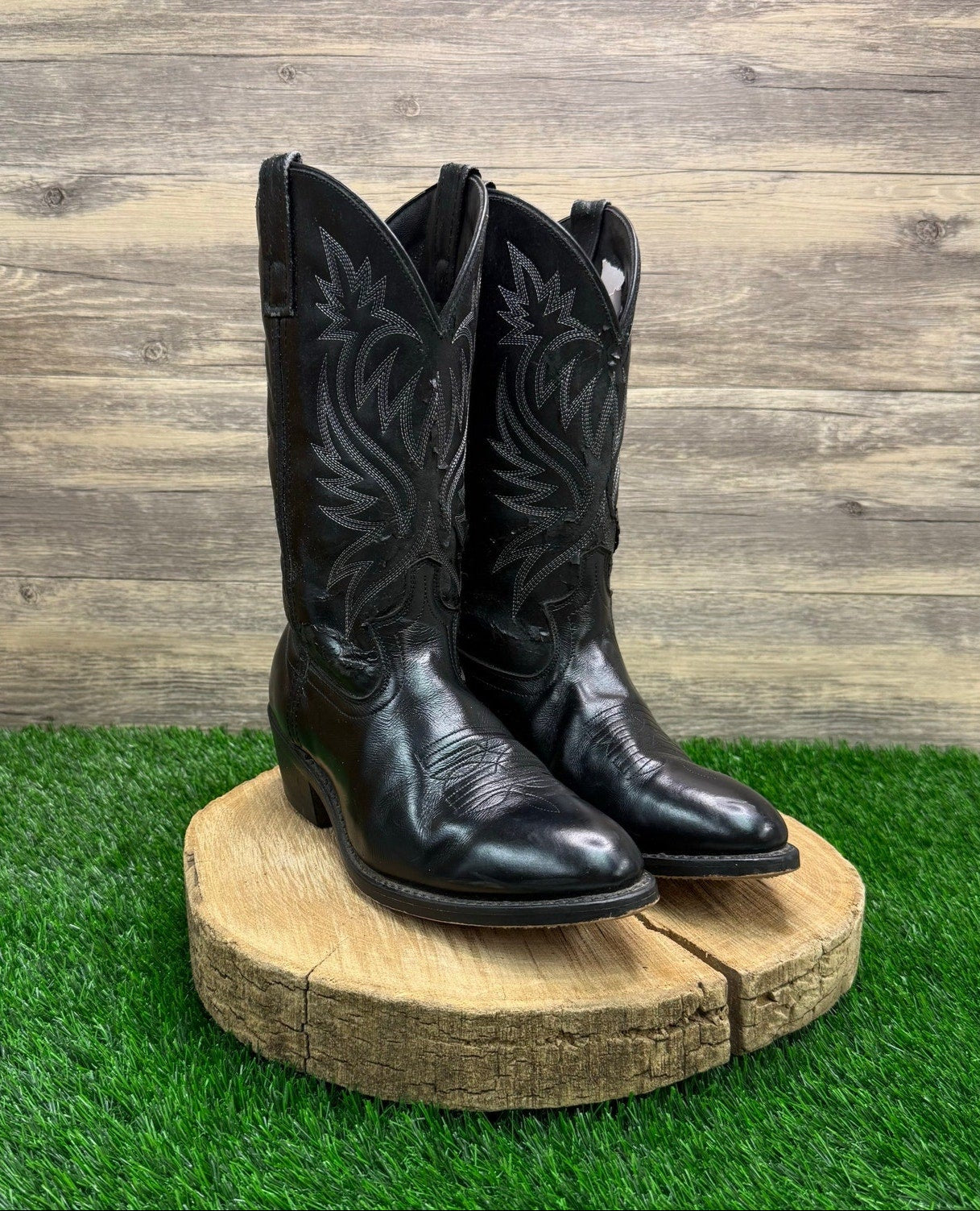 Unknown Men - Size 8.5EW - Black Cowboy Boots Style 4210