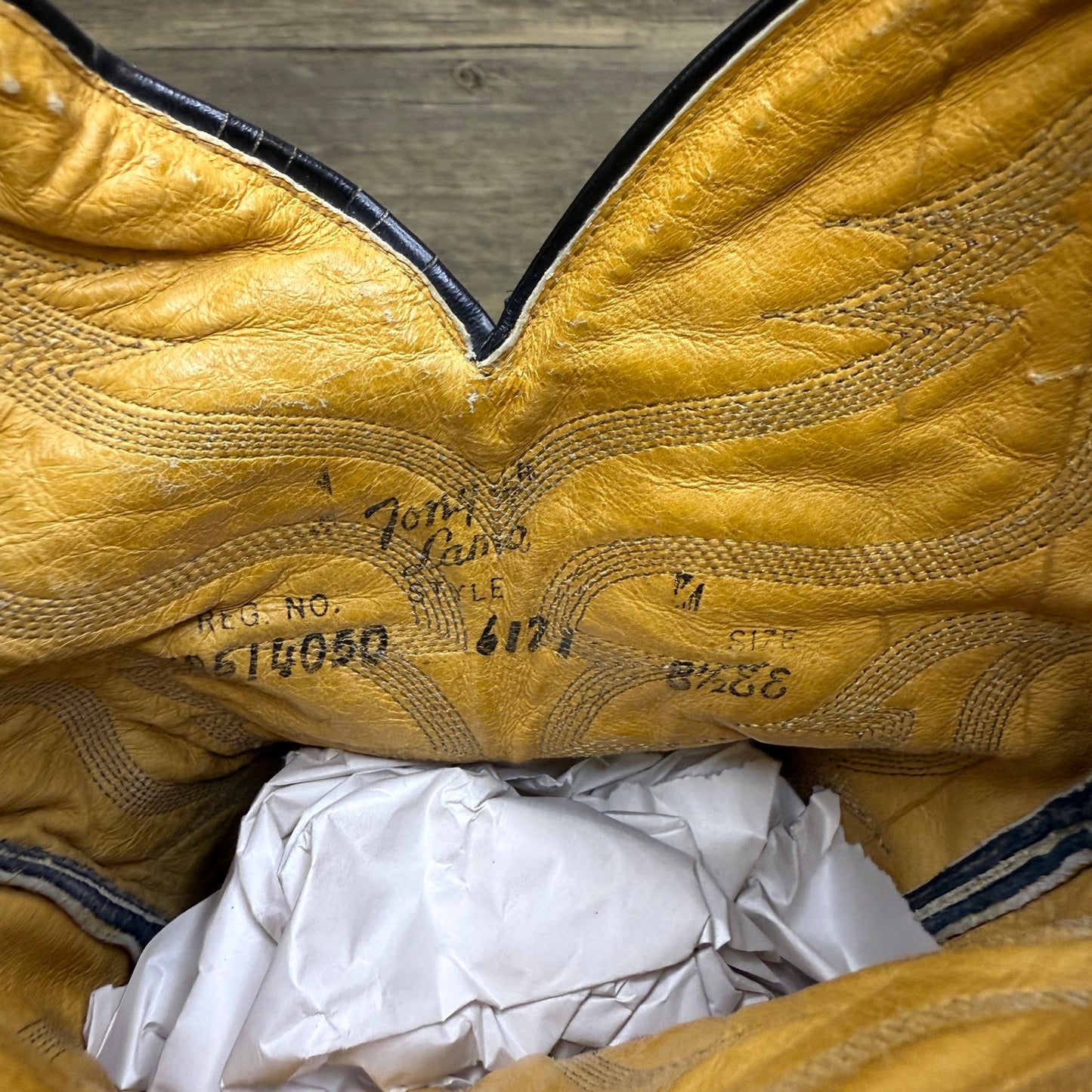 Tony Lama Men - Size 8.5EE - Vintage Black/Brown Cowboy Boots Style 6171