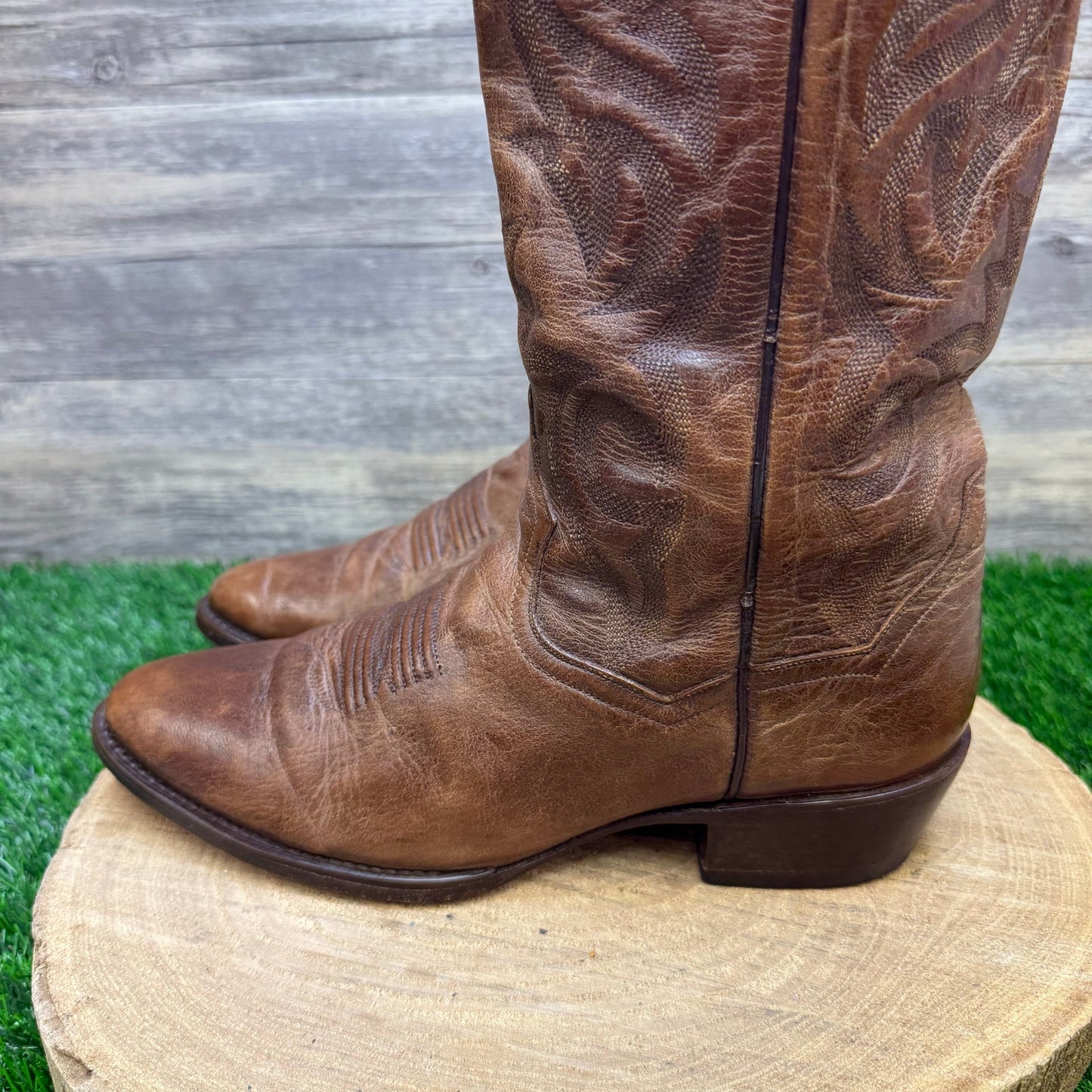 Dan Post Men - Size 8R - Tan Cowboy Boots Style DP2209