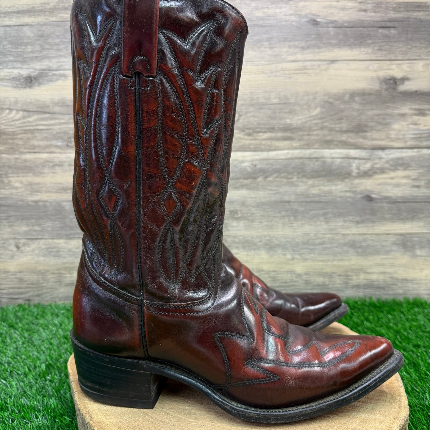 Durango West Men - Size 9D - Vintage Dark Brown Cowboy Boots 10825