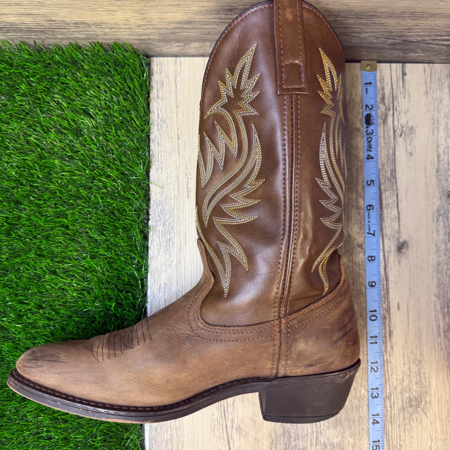 Laredo Men - Size 8.5D - Brown Pull On Cowboy Boots Style 4212