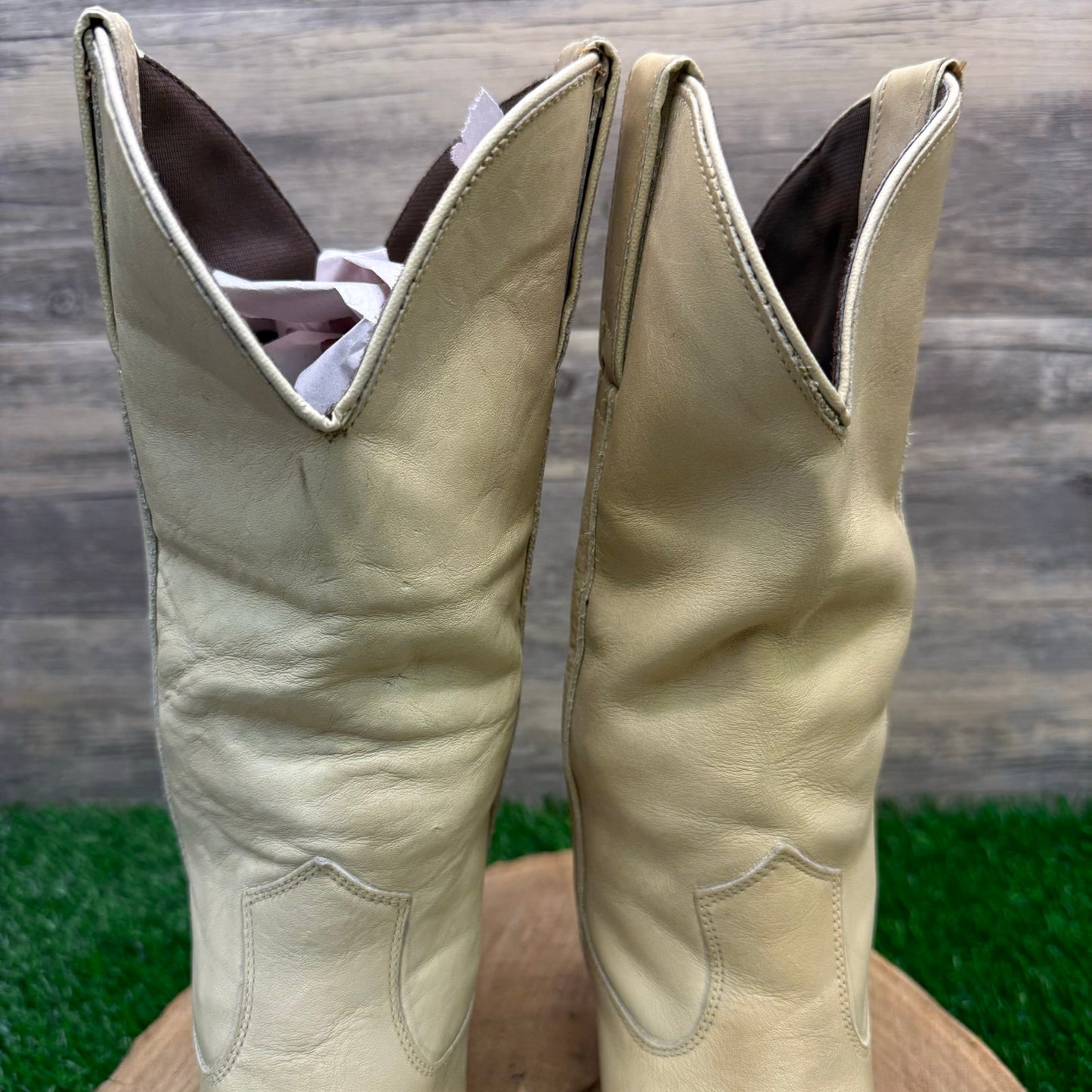 Capezio Women - Size 7.5M - Vintage Cream High Heeled Cowboy Boots Style L709