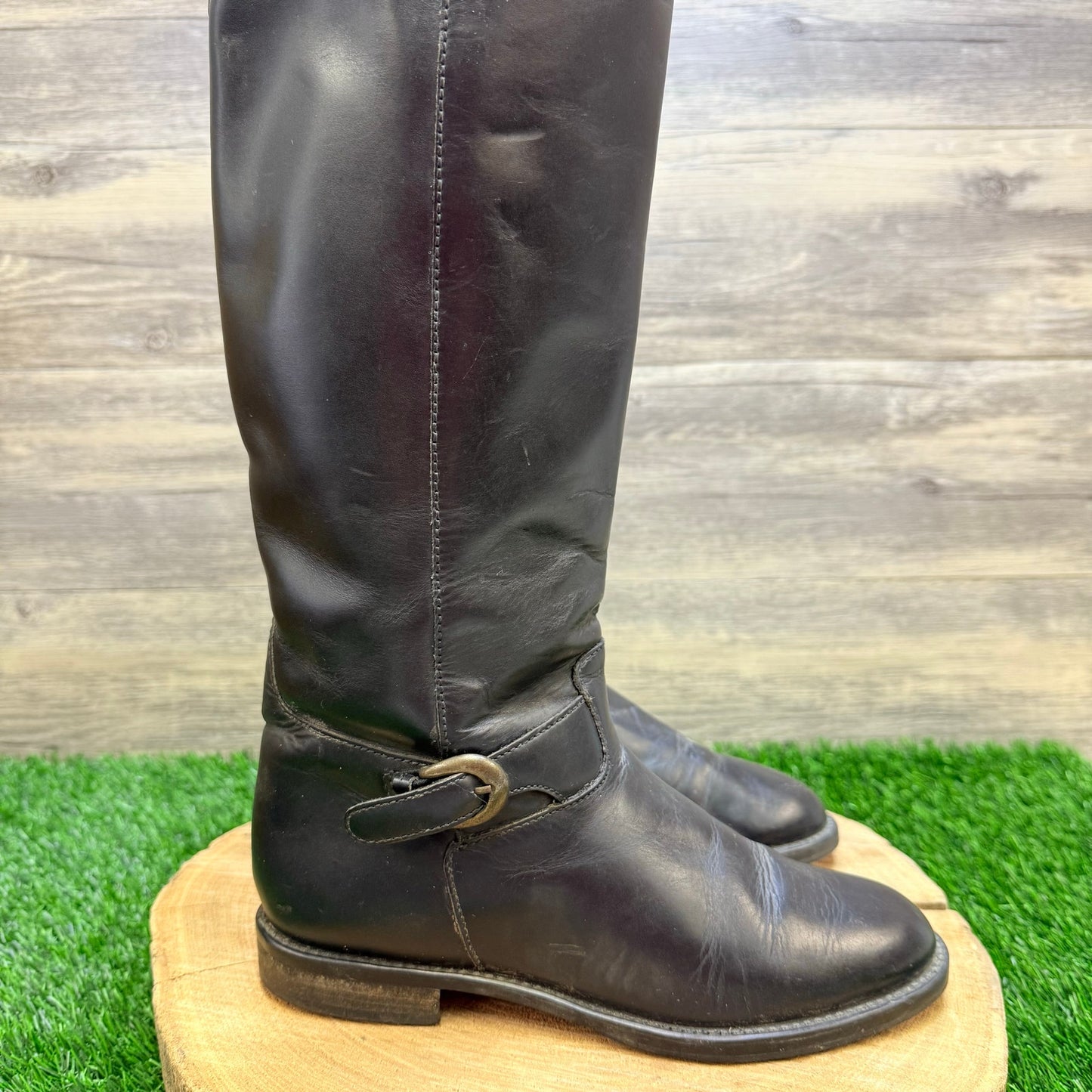 Nine West Women - Size 7M - Black Riding Boots Antonia