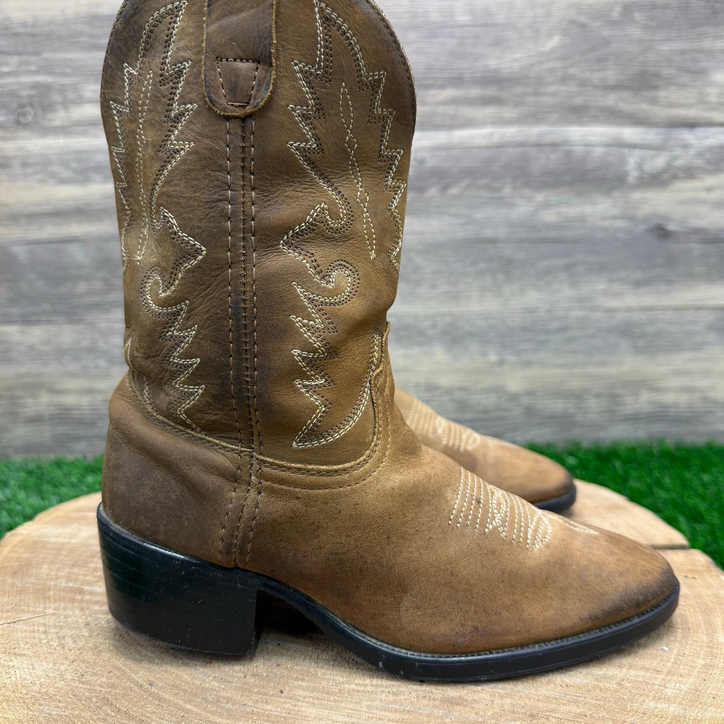 Dan Post Youth - Size 1 - Tan Cowboy Boots DPC2003