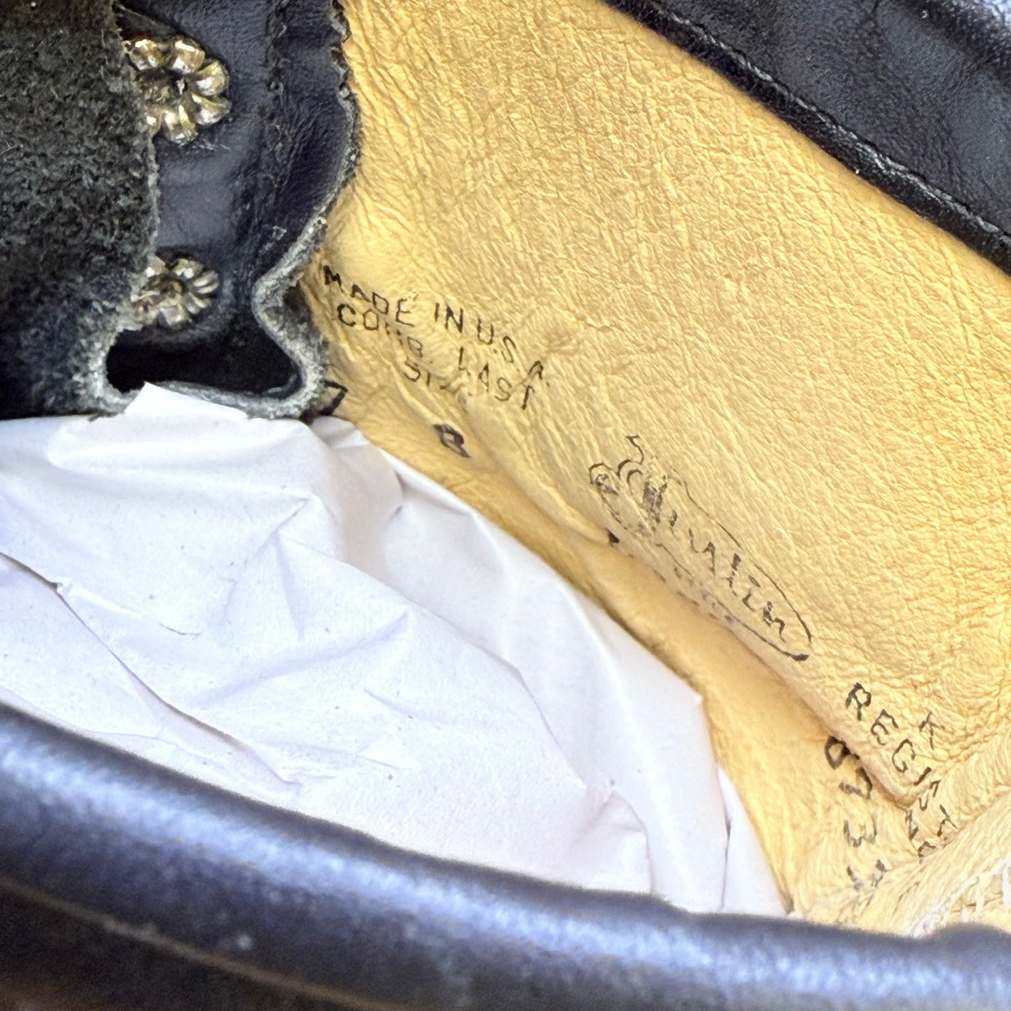 Justin Women - Size 7B - Vintage Black Lace Up Boots L0506