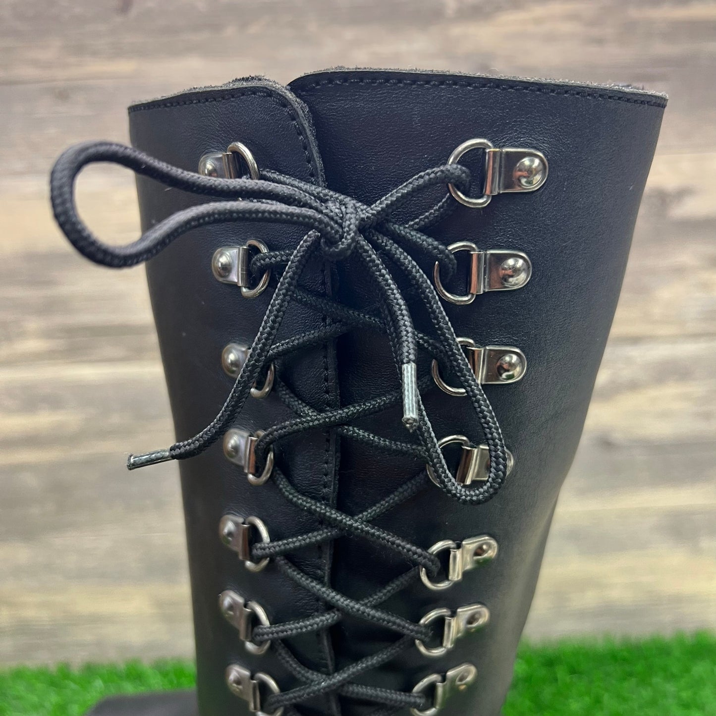 Milwaukee Women - Size 8 - Black Moto Harness Lace Boots MBL9365