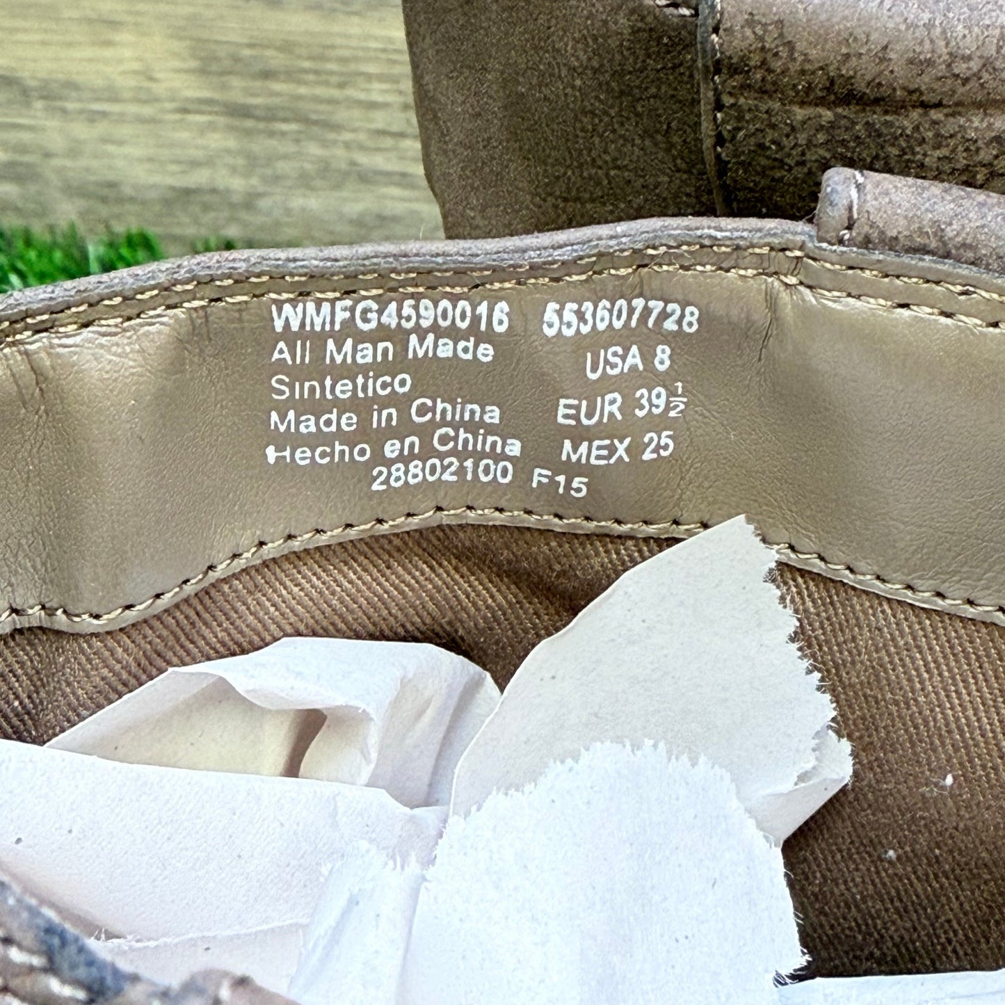 Faded Glory Women - Size 8 - Brown Faux Leather Ankle Boots 607728