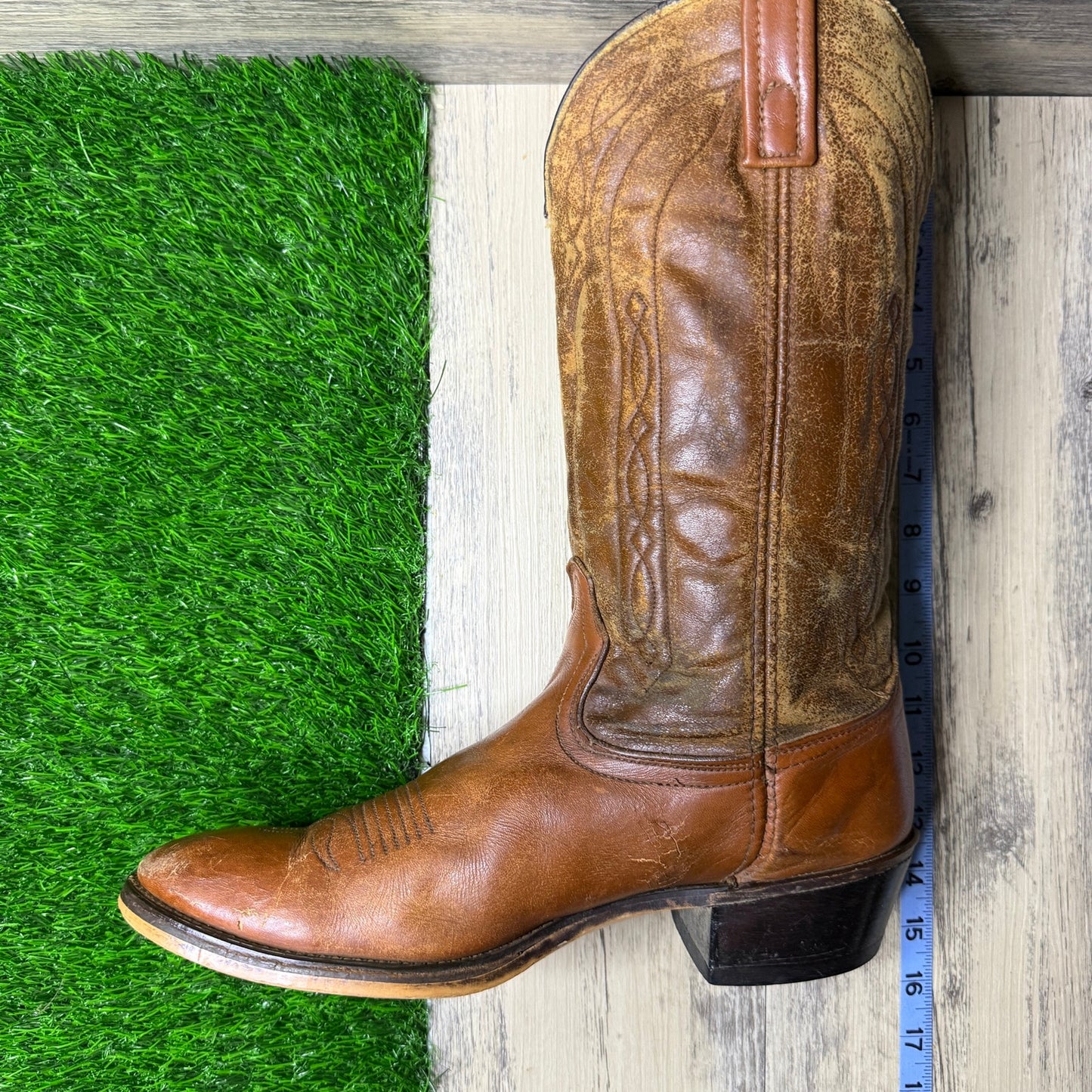 Dingo Men - Size 12D - Vintage Tan Western Cowboy Boots Style 5945