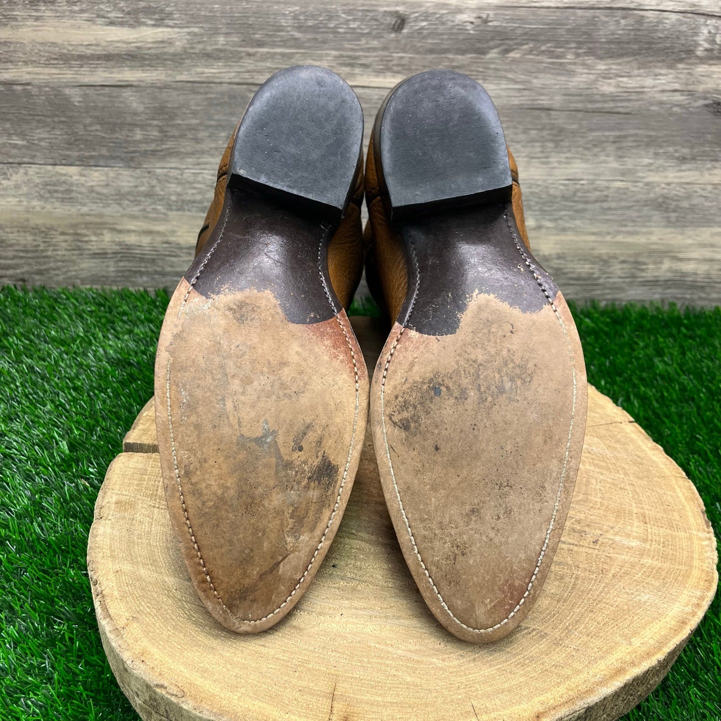 Laredo Men - Size 10.5D - Tan Soft Leather Cowboy Boots Style 6854