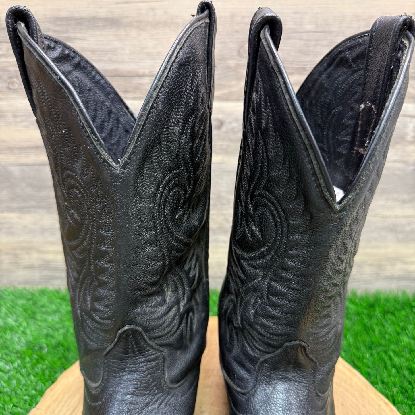 J. Chisholm Women - Size 7M - Vintage Black Cowboy Boots Style 54275