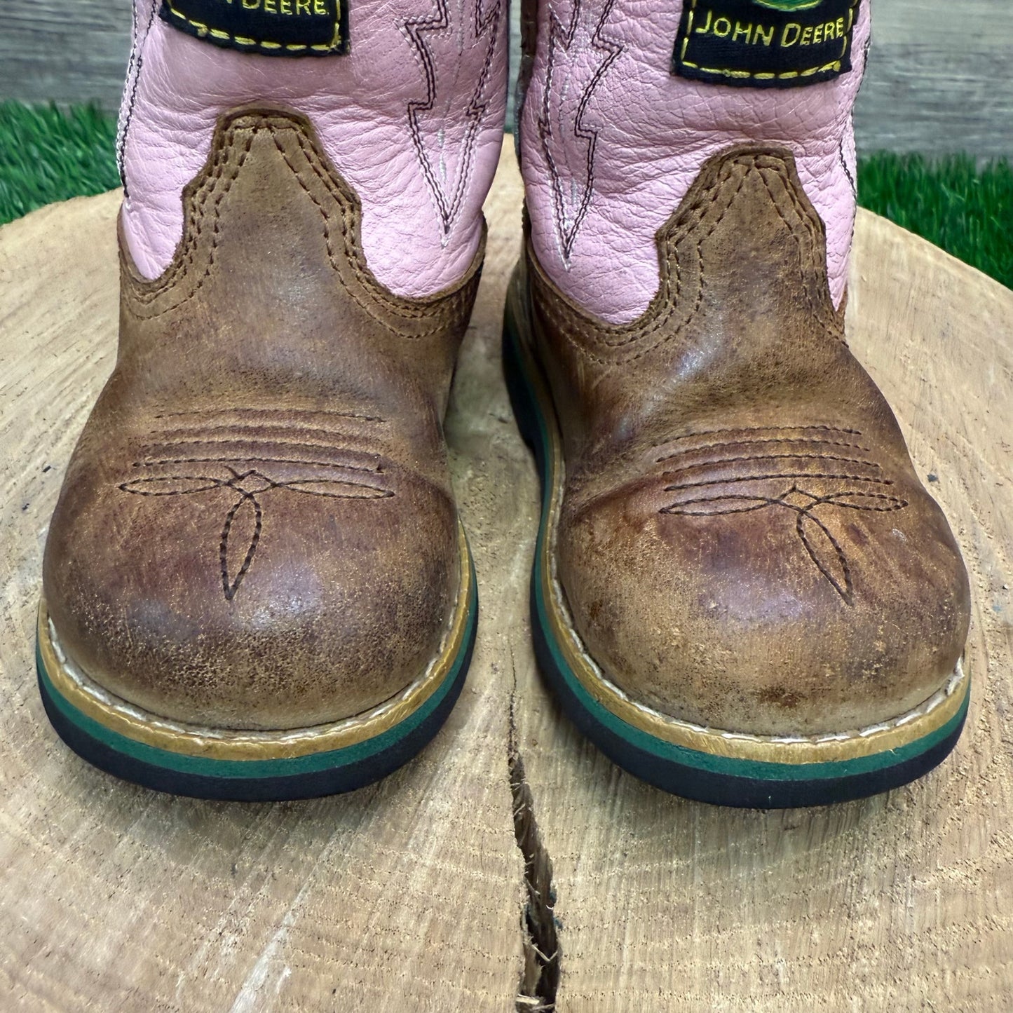 John Deere Youth - Size 6M - Pink/Brown Cowboy Boots