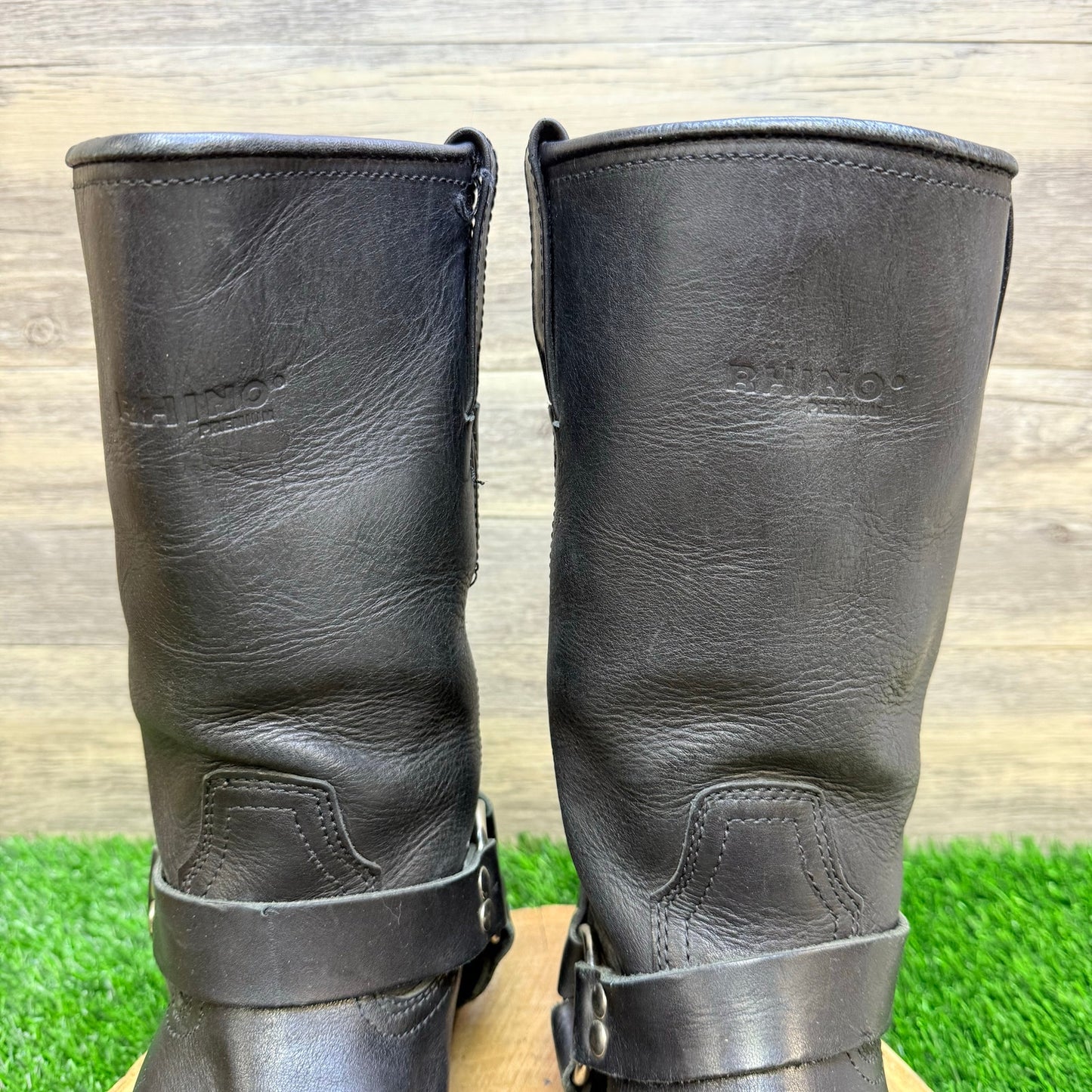 Rhino Men - Size 9M - Black Premium Square Toe Harness Boots P9HR1