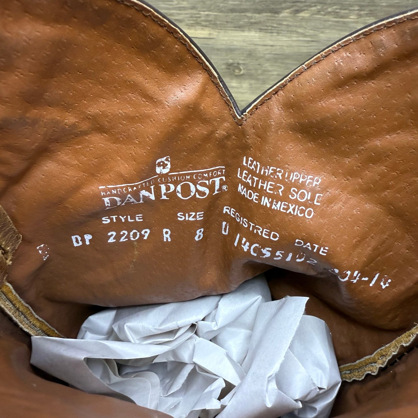 Dan Post Men - Size 8R - Tan Cowboy Boots Style DP2209