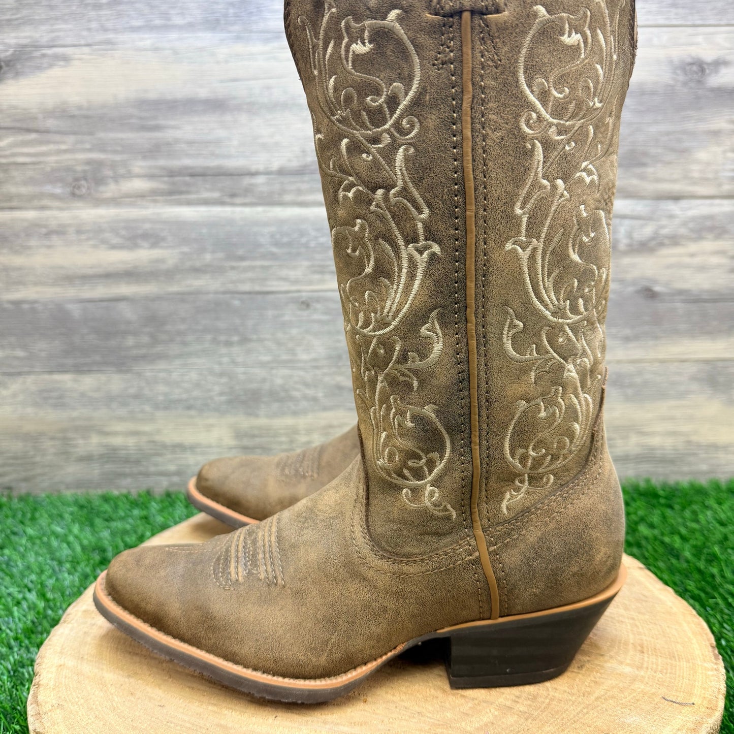 Twisted X Women - Size 5.5B - Bomber Brown Stitched Cowboy Boots WWT0025