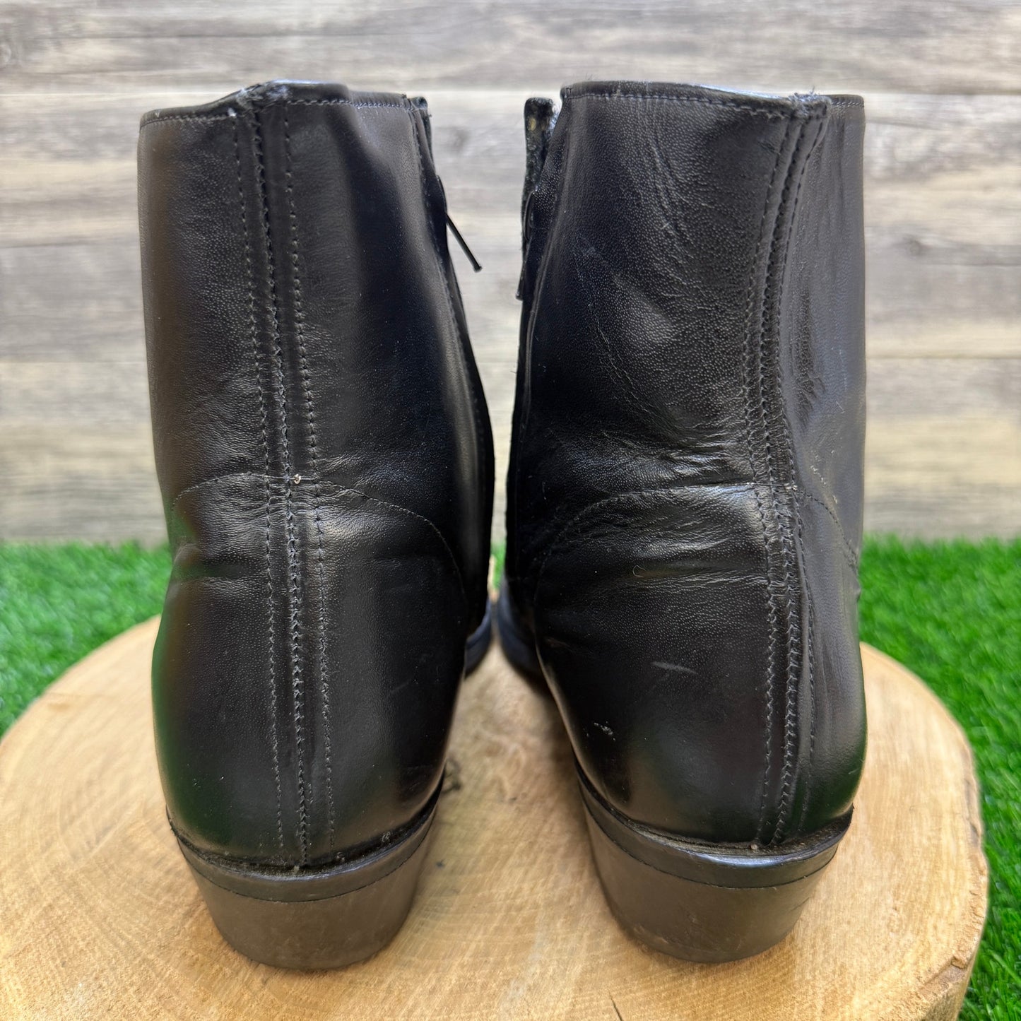 Laredo Men - Size 11D - Black Ankle Zipper Square Toe Boots Style 5720