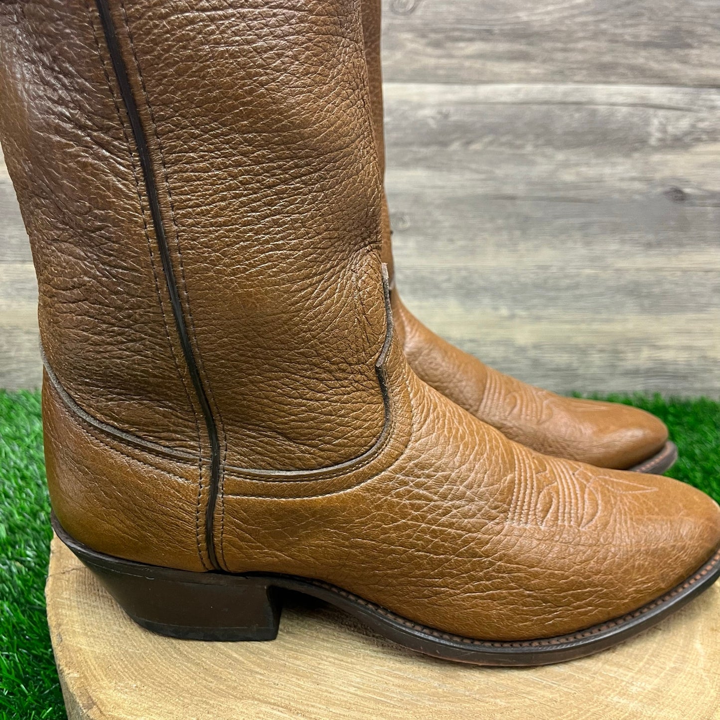Laredo Men - Size 10.5D - Tan Soft Leather Cowboy Boots Style 6854
