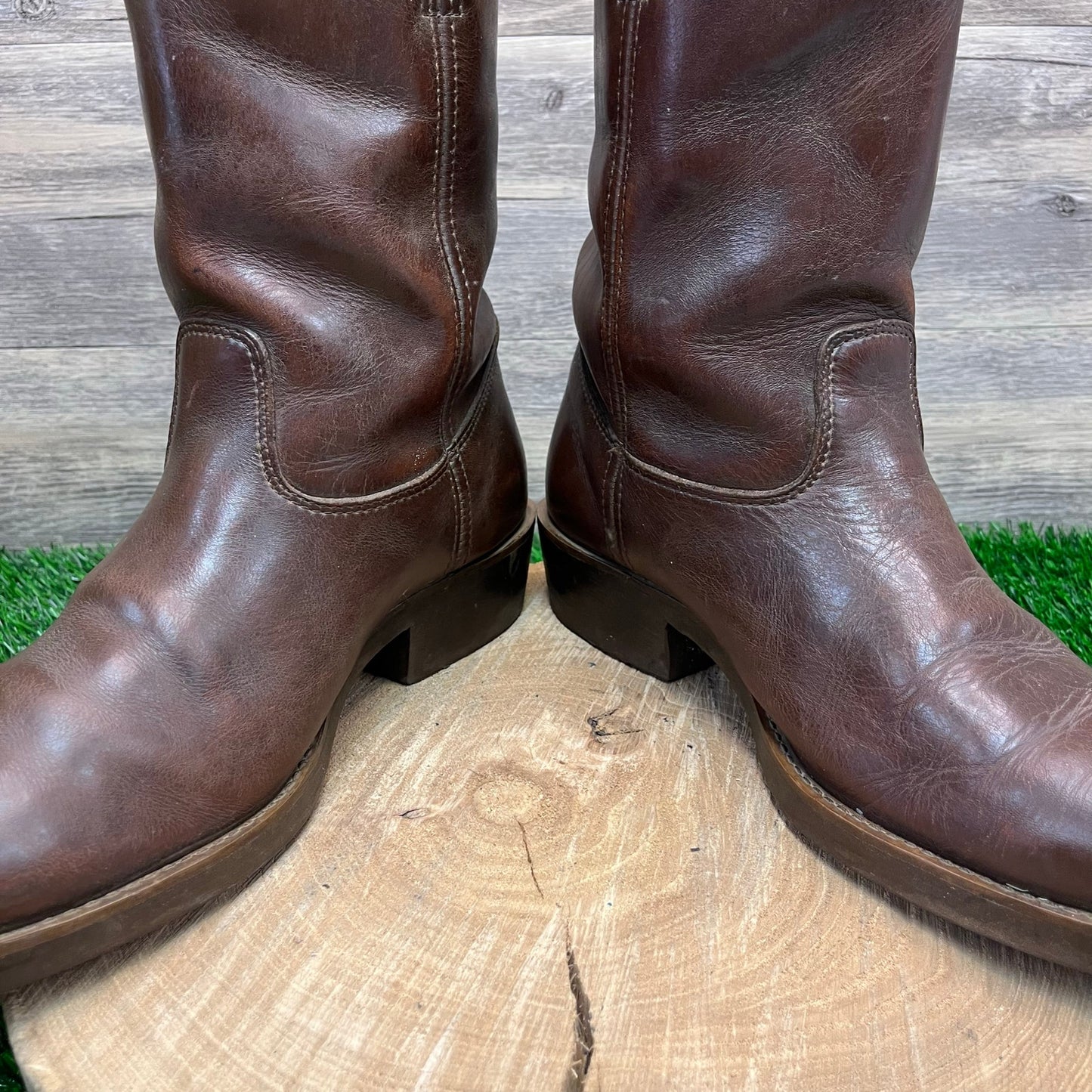 Georgia Boot Men - Size 10.5W - Brown Pull On Cowboy Boots Style G5744