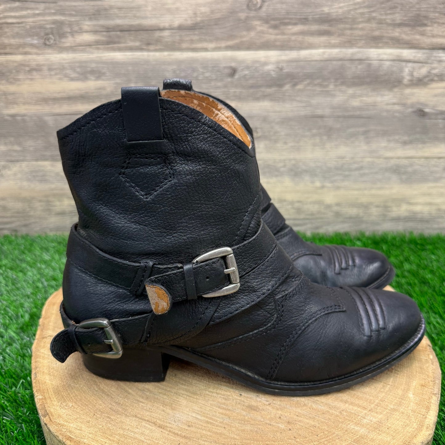 Nine West Women - Size 9M - Black Harness Ankle Boots Style 0913