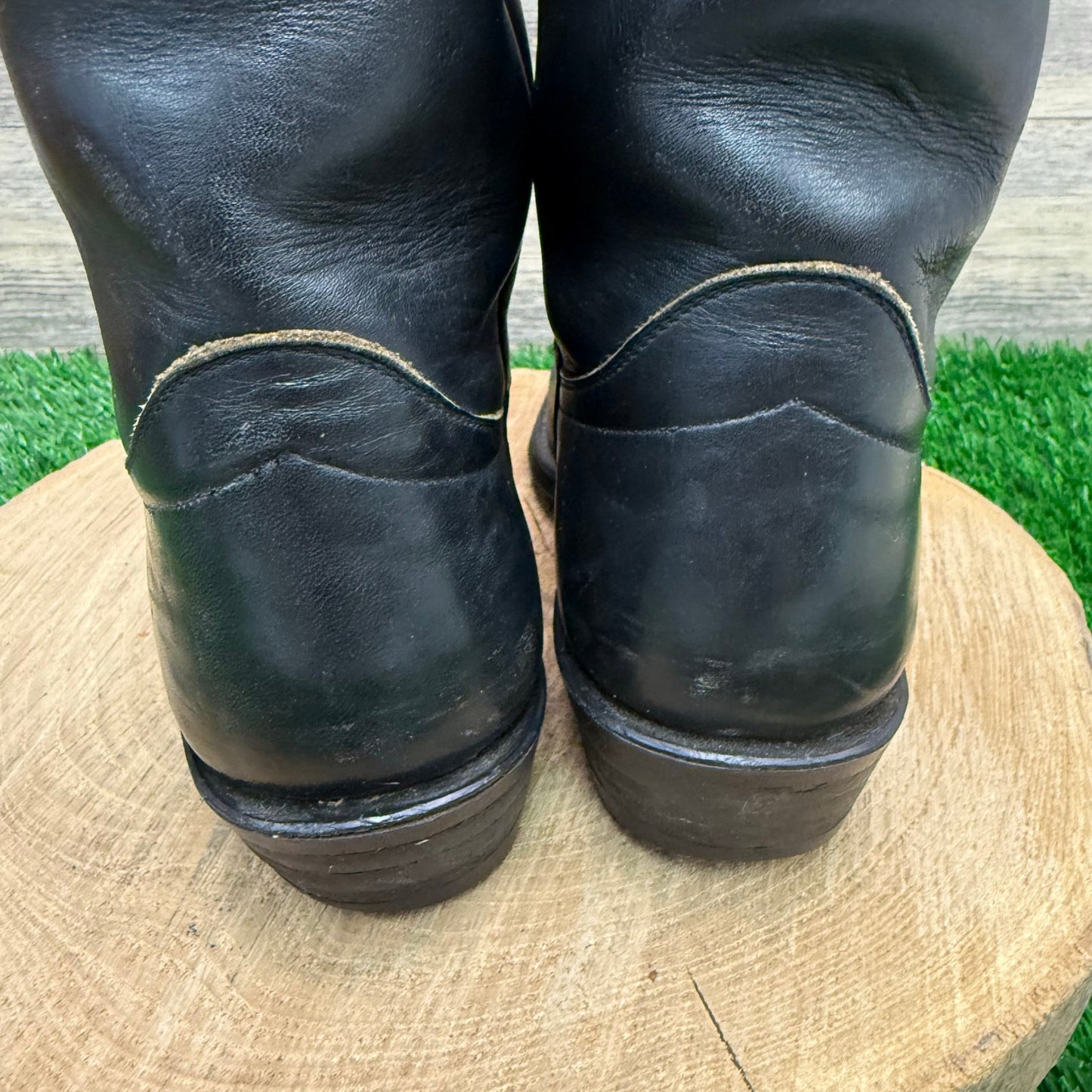 Hondo Boots Men - Size 7D - Vintage Black Cowboy Boots Style 7875