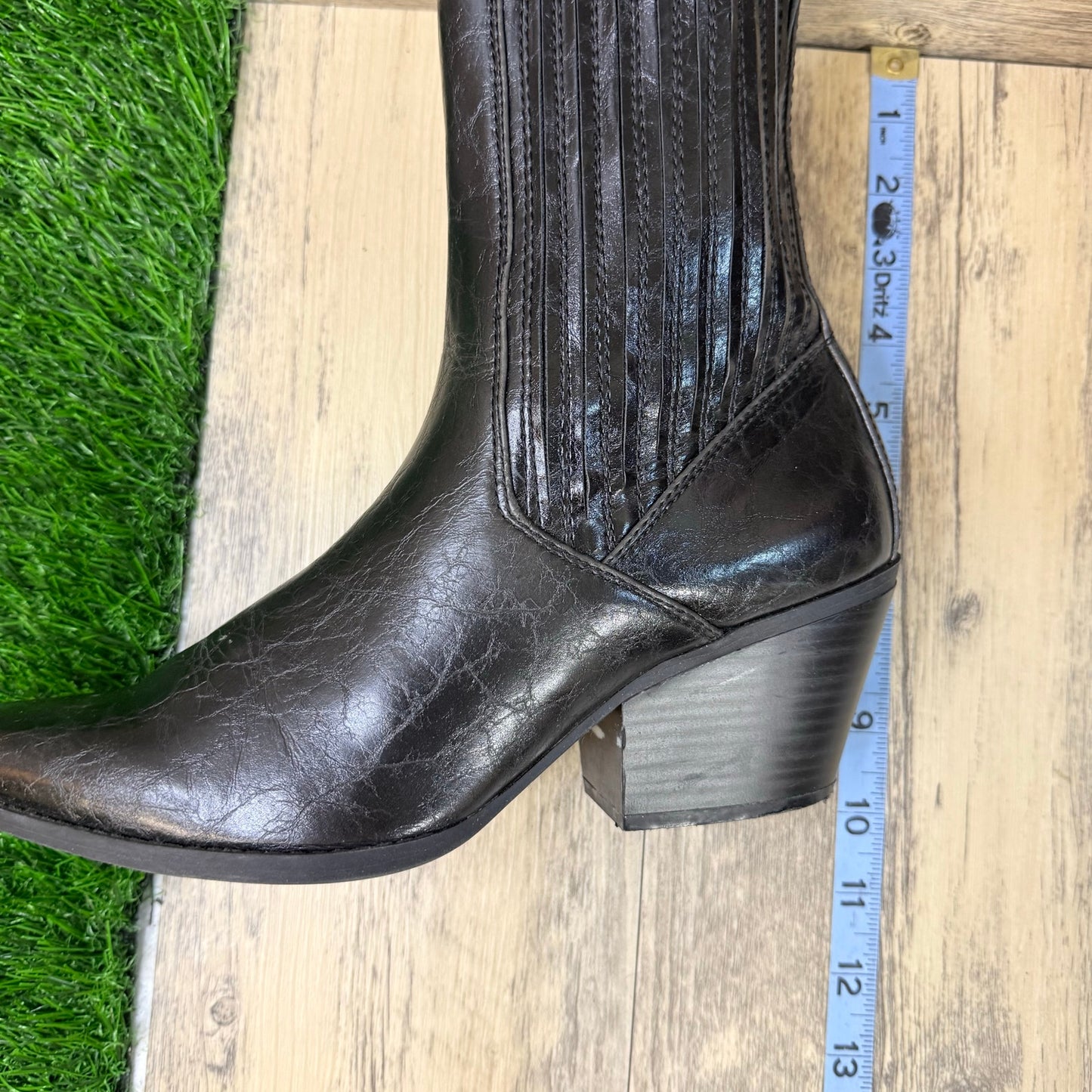 Seven Dials Women - Size 9M - Black Faux Leather Ankle Boots