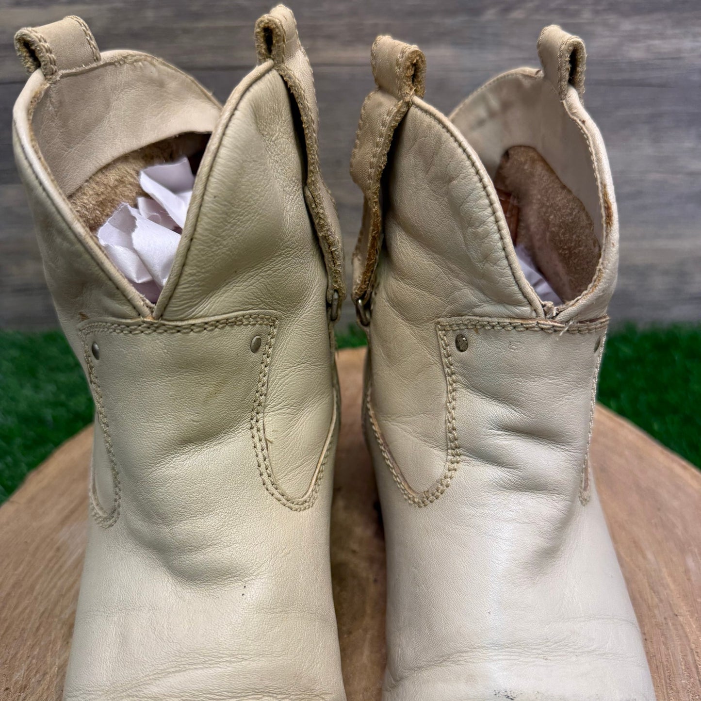 West 31st Women - Size 9 - Vintage Bone Studded Ankle Boots