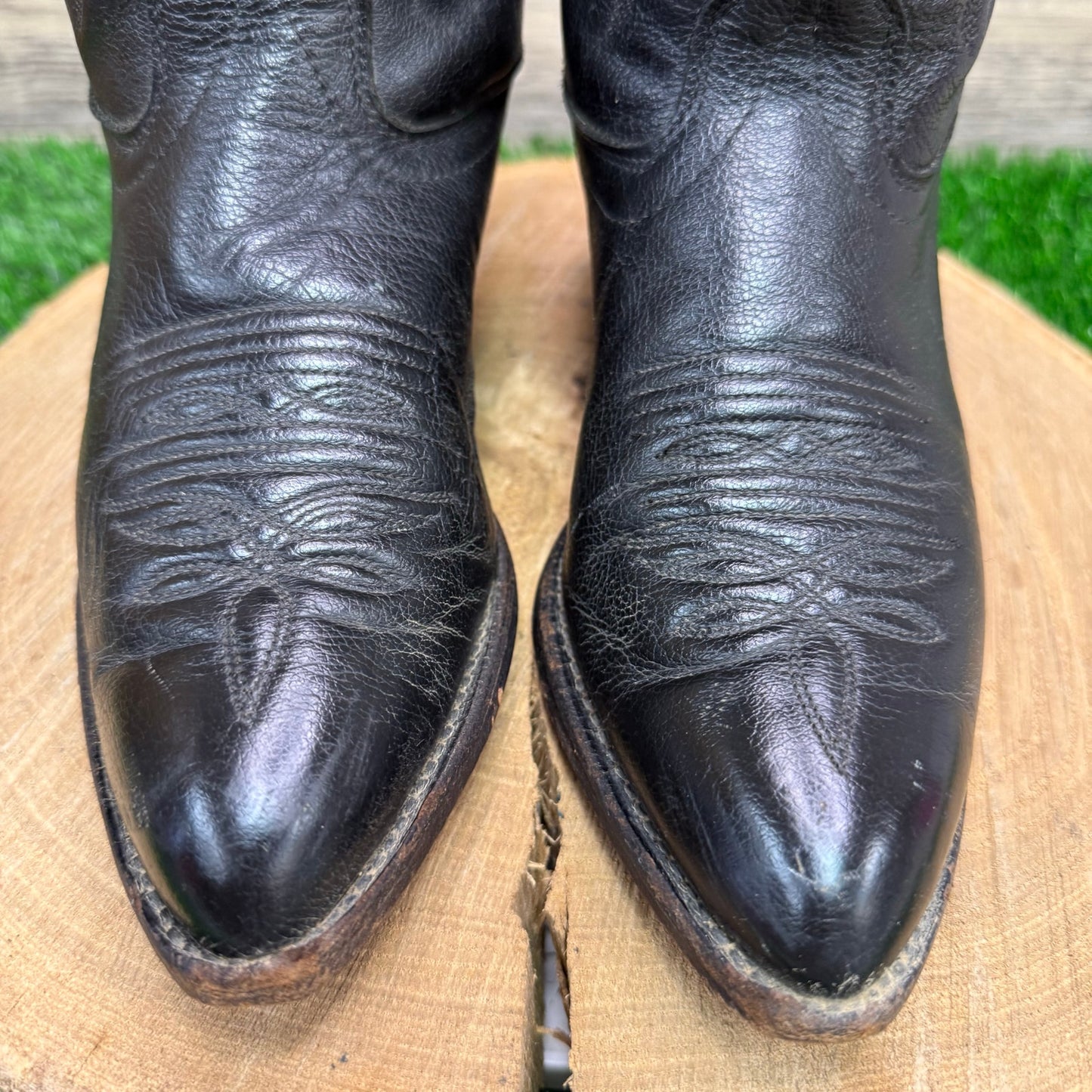 J. Chisholm Women - Size 7M - Vintage Black Cowboy Boots Style 54275
