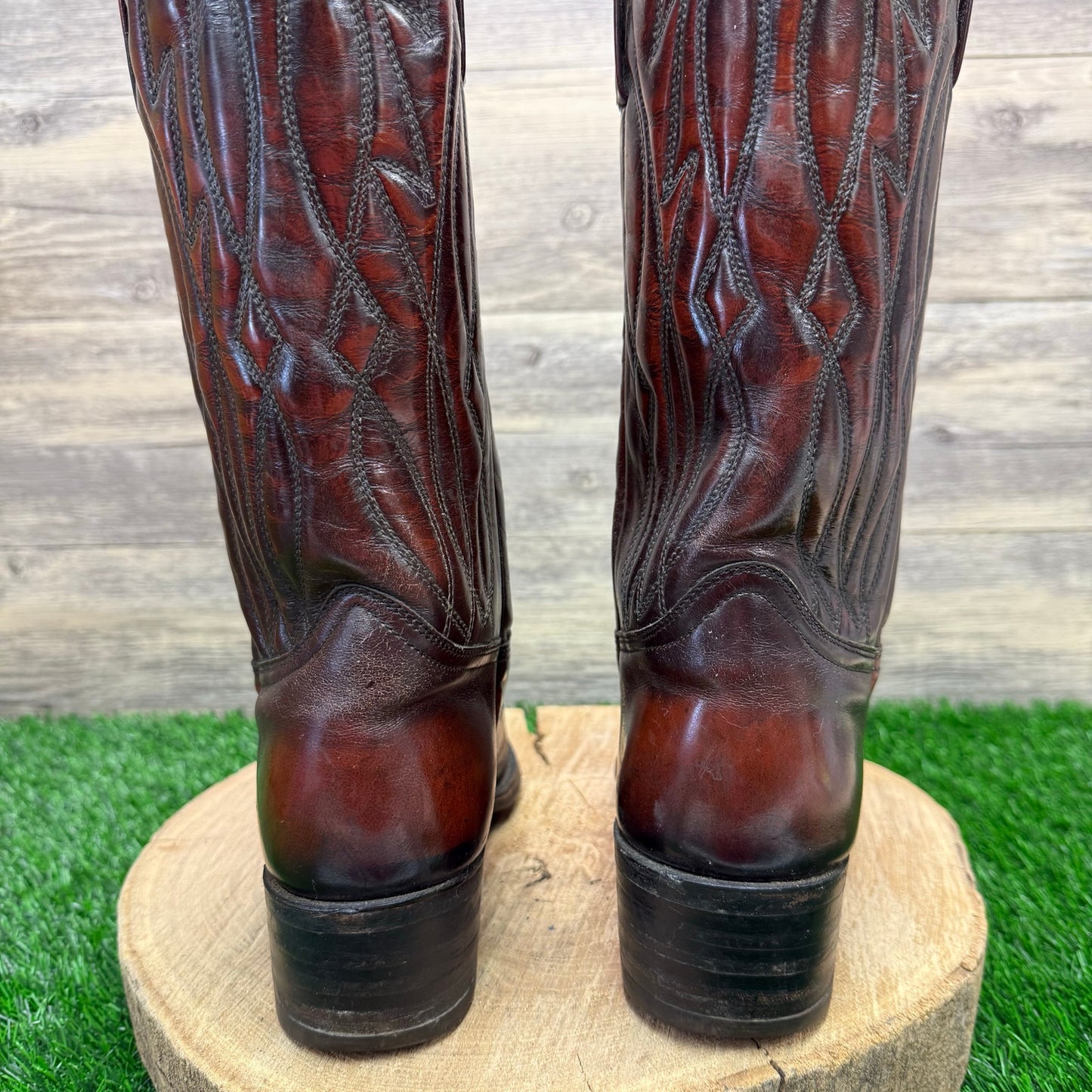 Durango West Men - Size 9D - Vintage Dark Brown Cowboy Boots 10825