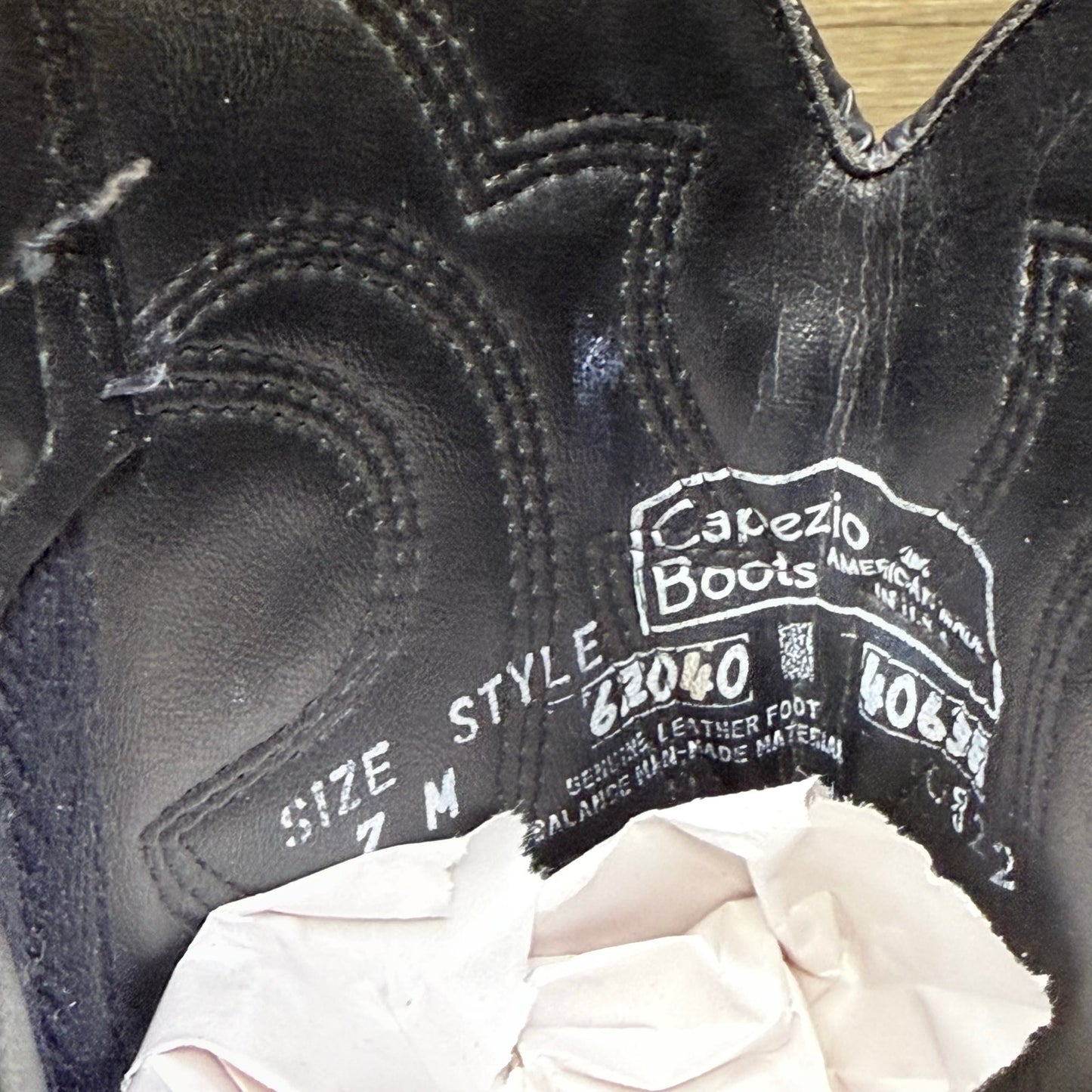 Capezio Women - Size 7M - Black Faux Cowboy Boots 62040