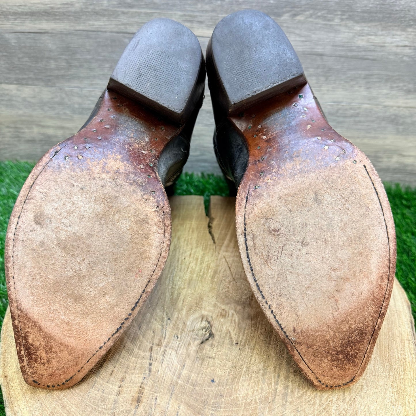 Lucchese Women - Size 9B - Black Challenger Distressed Cowboy Boots M5701