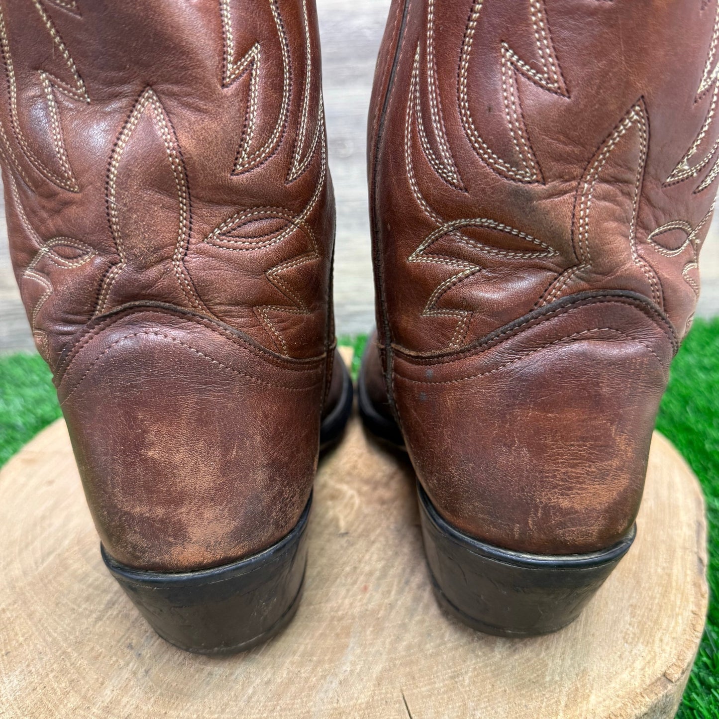 Old West Men - Size 8D - Brown Cowboy Boots Style WBM8051