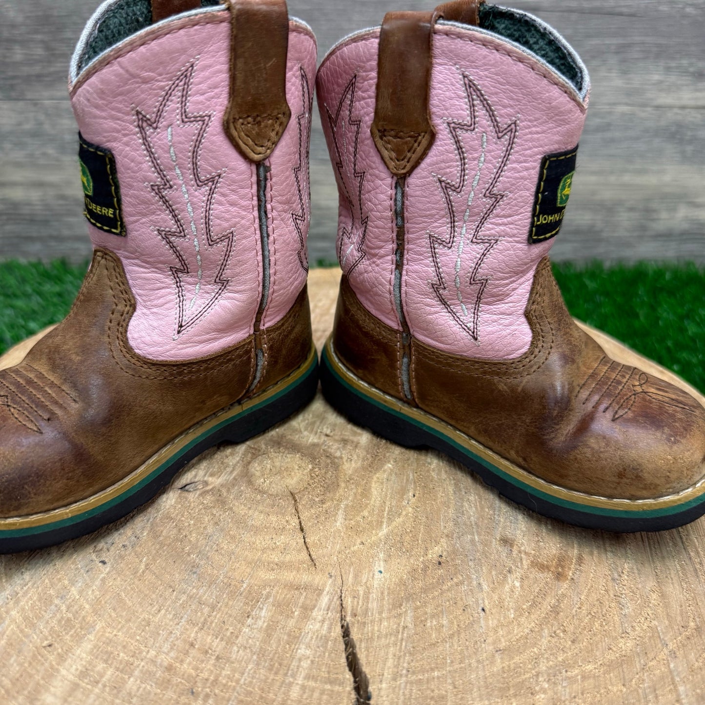 John Deere Youth - Size 6M - Pink/Brown Cowboy Boots