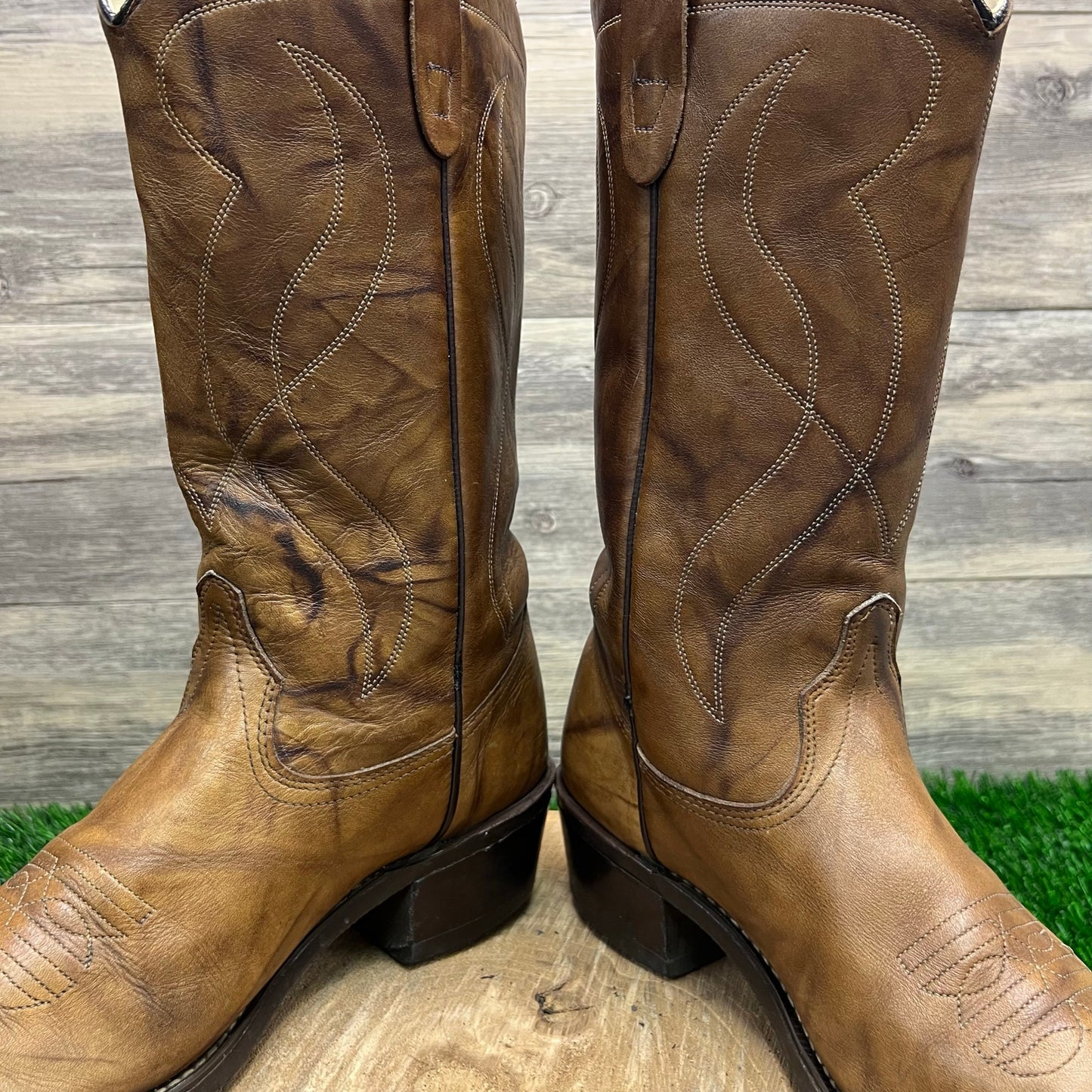 Texas Men - Size 9D - Brown Marbled Cowboy Boots 8011