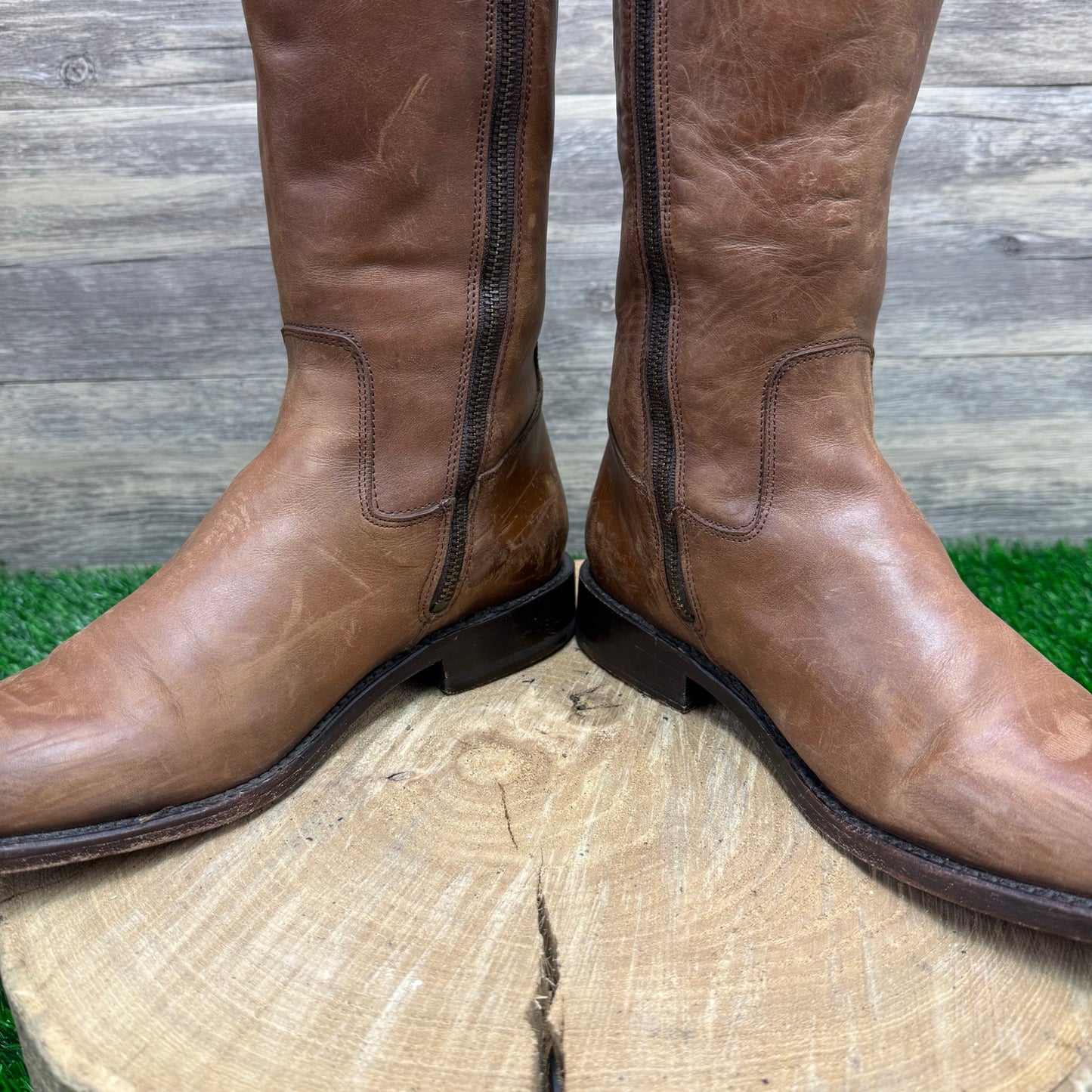 Frye Women - Size 9B - Cognac Jayden Button Riding Boots Melissa 3476095